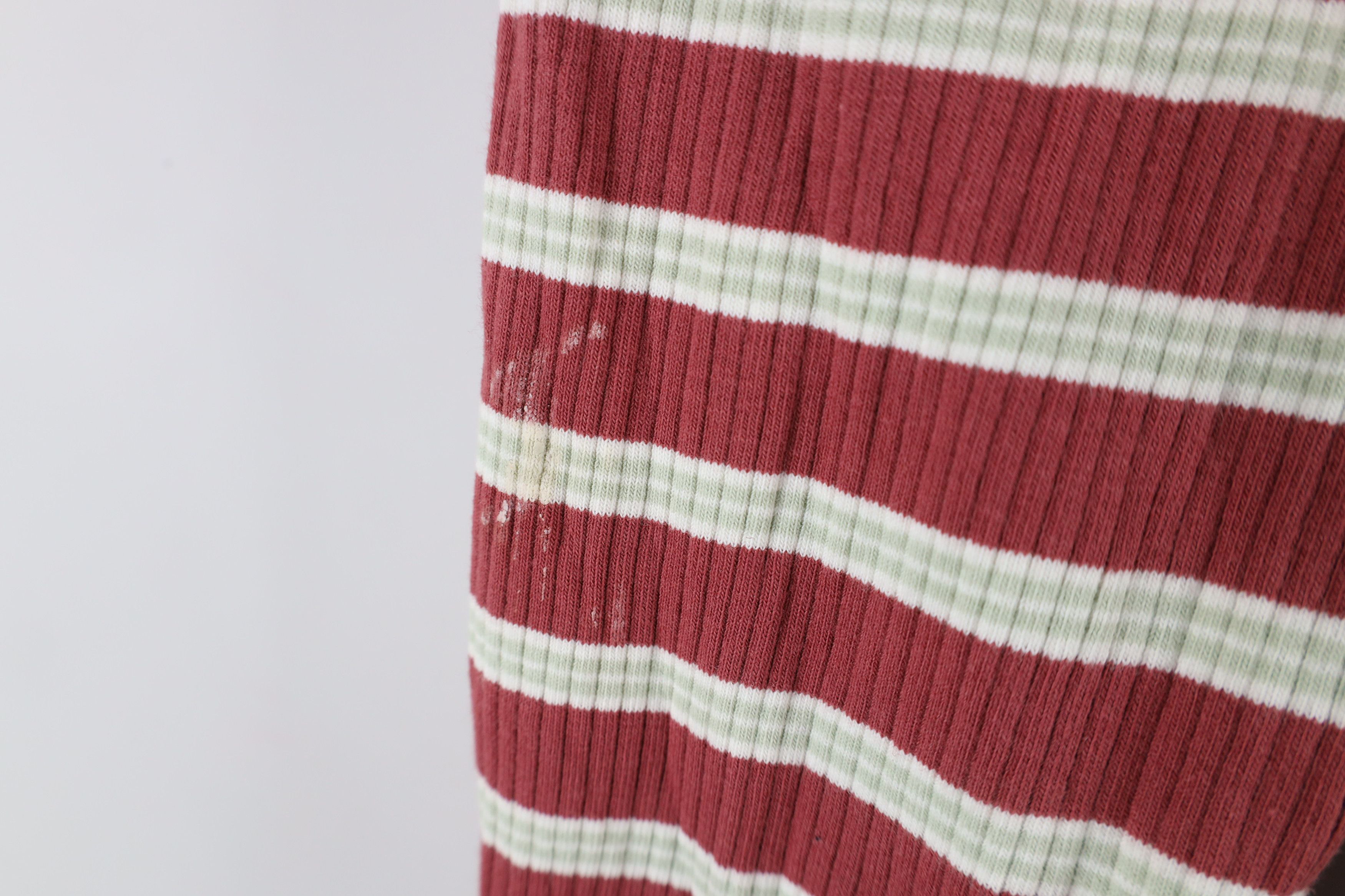 Vintage Vintage Y2K Babydoll Ribbed Knit Polo Shirt Striped USA Size L / US 10 / IT 46 - 6 Thumbnail