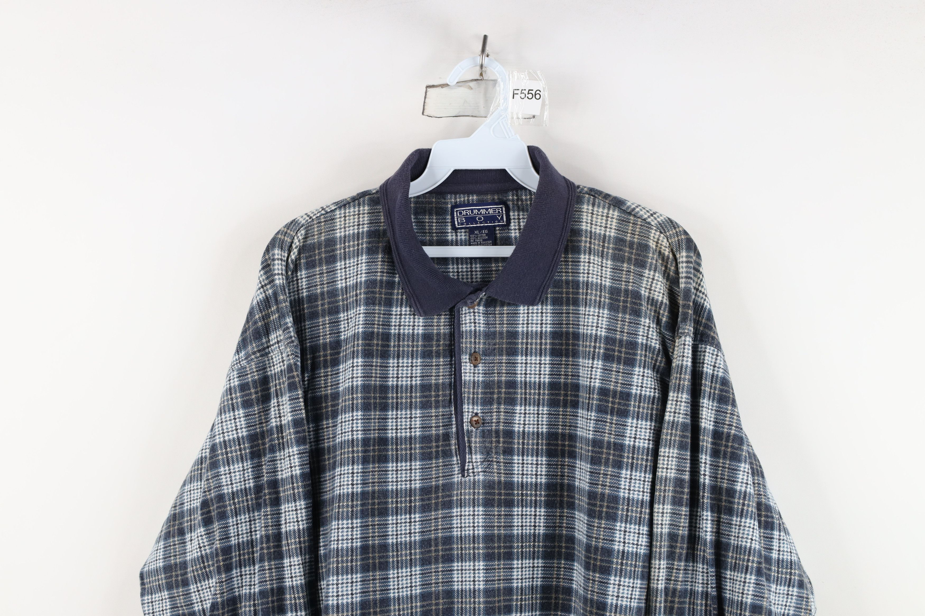 Vintage Vintage 90s Streetwear Plaid Long Sleeve Rugby Polo Size US XL / EU 56 / 4 - 2 Thumbnail