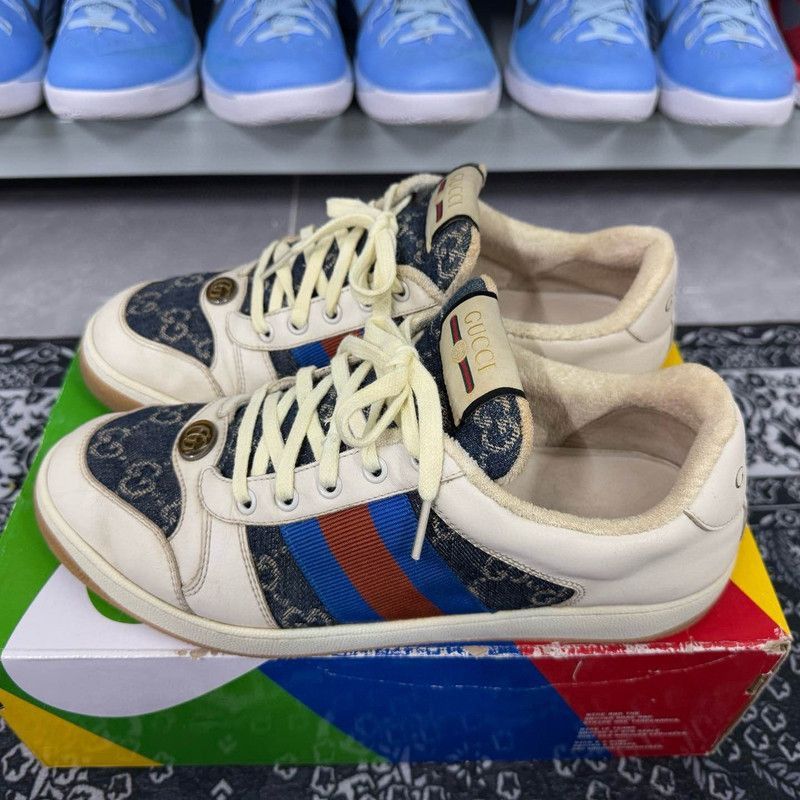Gucci Gucci Screener Denim Sneakers for Men - Size US 8 / EU 41 - 1 Thumbnail