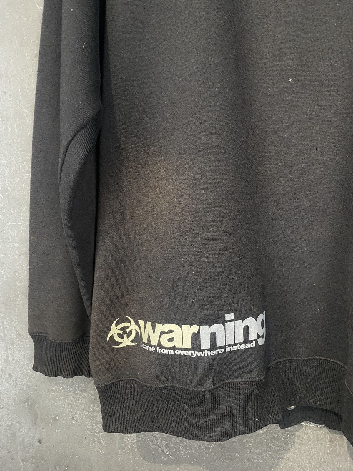 Japanese Brand y2k Warning Street Gear Varsity Hoodie Size US L / EU 52-54 / 3 - 6 Thumbnail