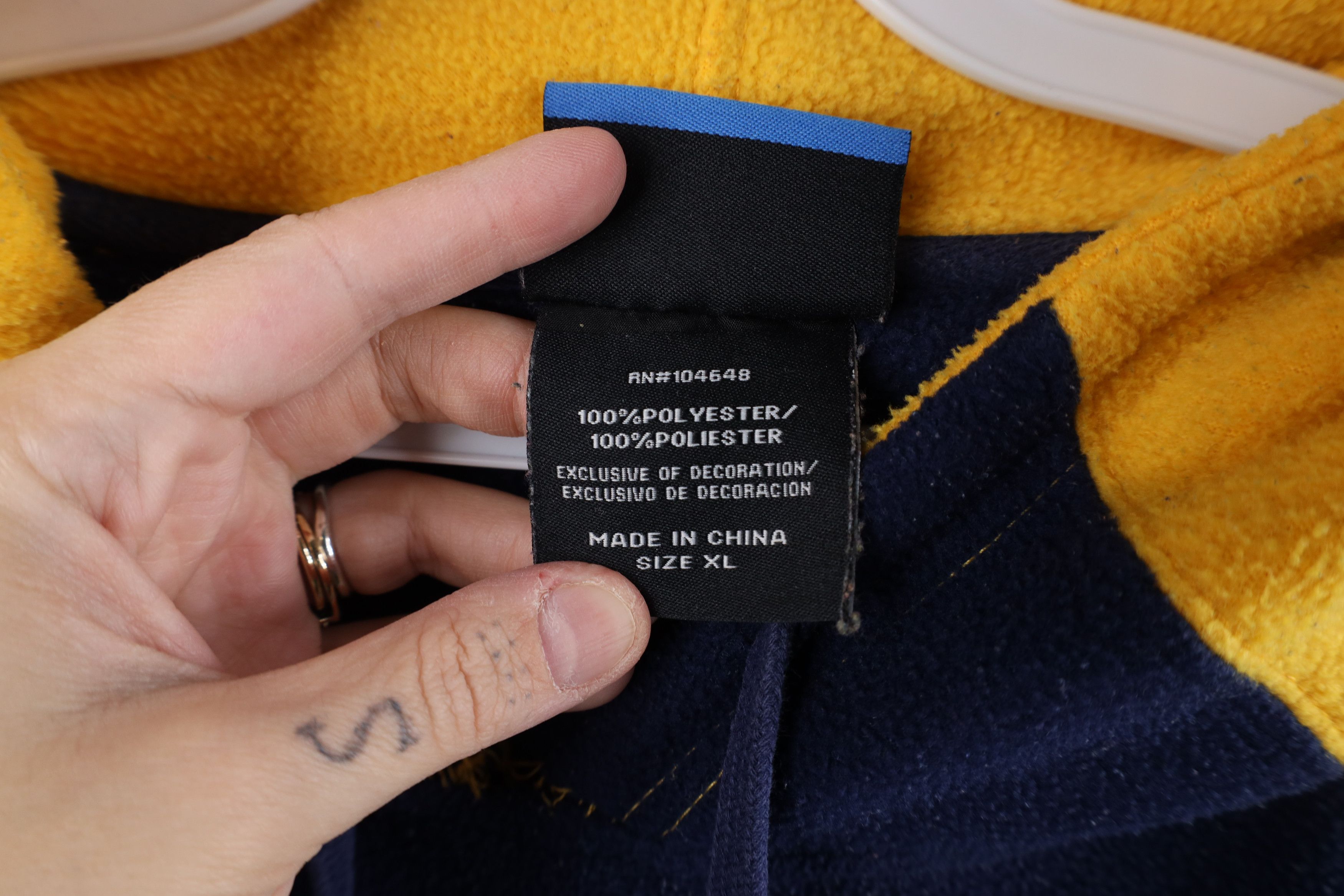 Vintage Vintage University of Michigan Fleece Hoodie Sweatshirt Blue Size US XL / EU 56 / 4 - 6 Thumbnail