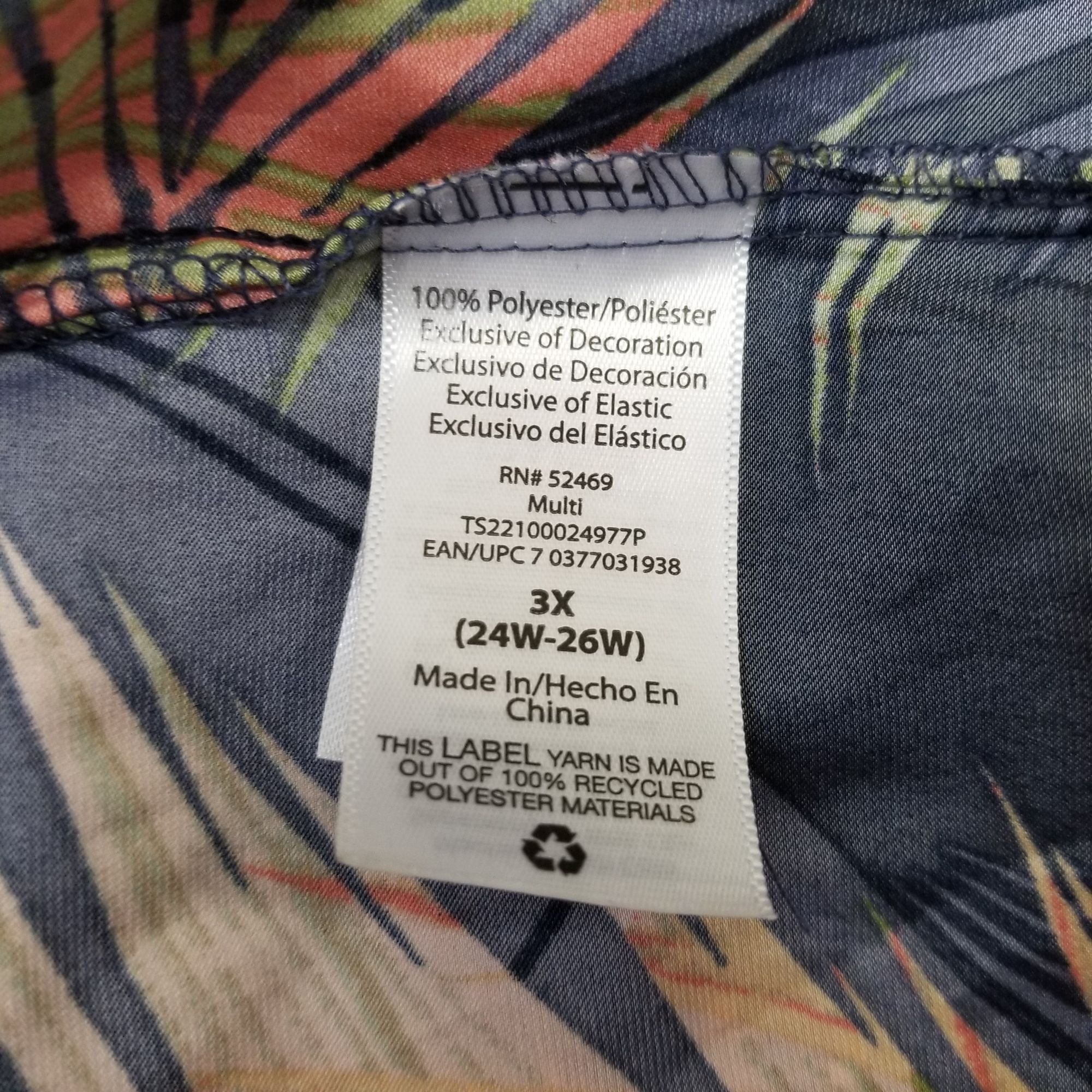 Other Terra Sky 3X Tropical Floral Dress Tiered Ruffle Sleeveless Size 3XL / US 20-22 - 9 Thumbnail