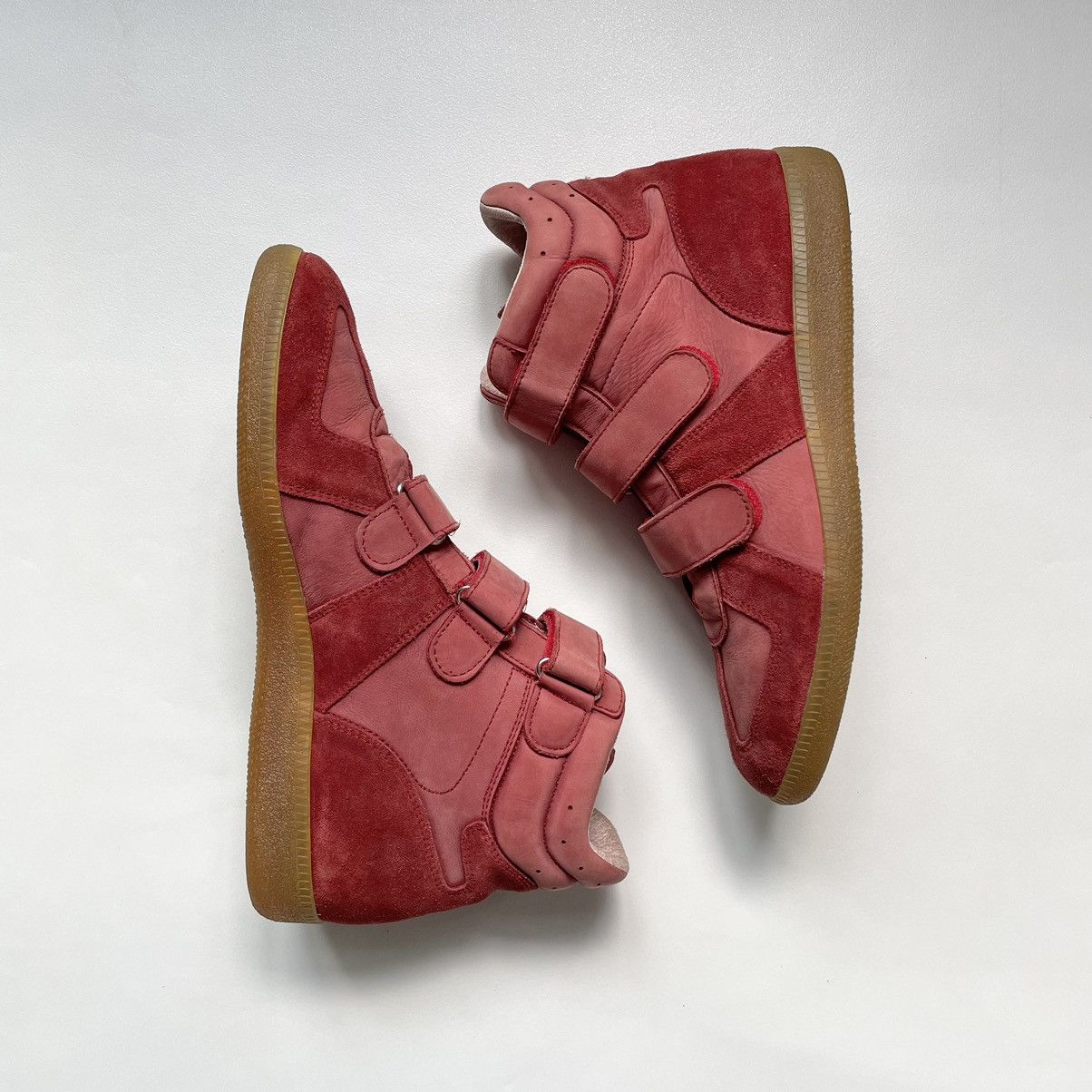 Maison Margiela OG Velcro Red Suede GAT Sneakers Size US 8 / EU 41 - 14 Thumbnail