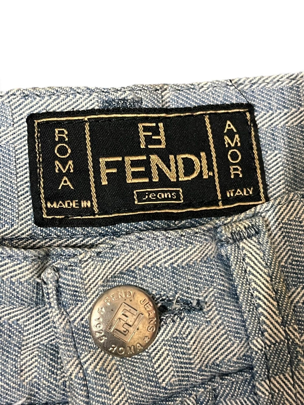 Fendi Vintage Fendi Monogram Jeans Size 25" / US 0 / IT 36 - 12 Thumbnail