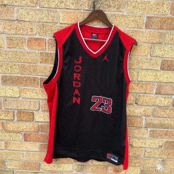 Vintage Nike Air Jordan Jersey XL Black/Red