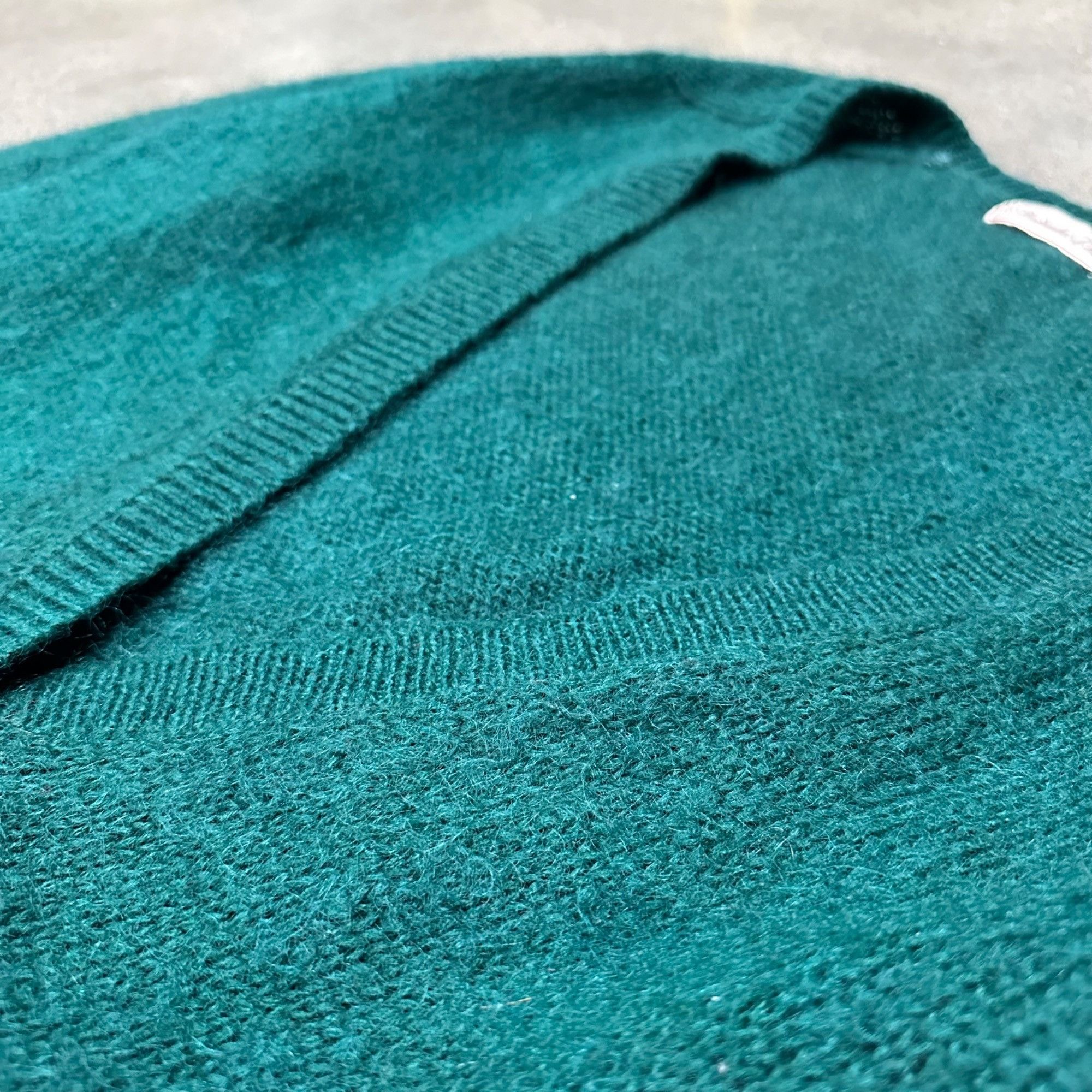 Vintage Vintage 80s Mohair Cardigan Sweater Pine Green Size US L / EU 52-54 / 3 - 4 Thumbnail