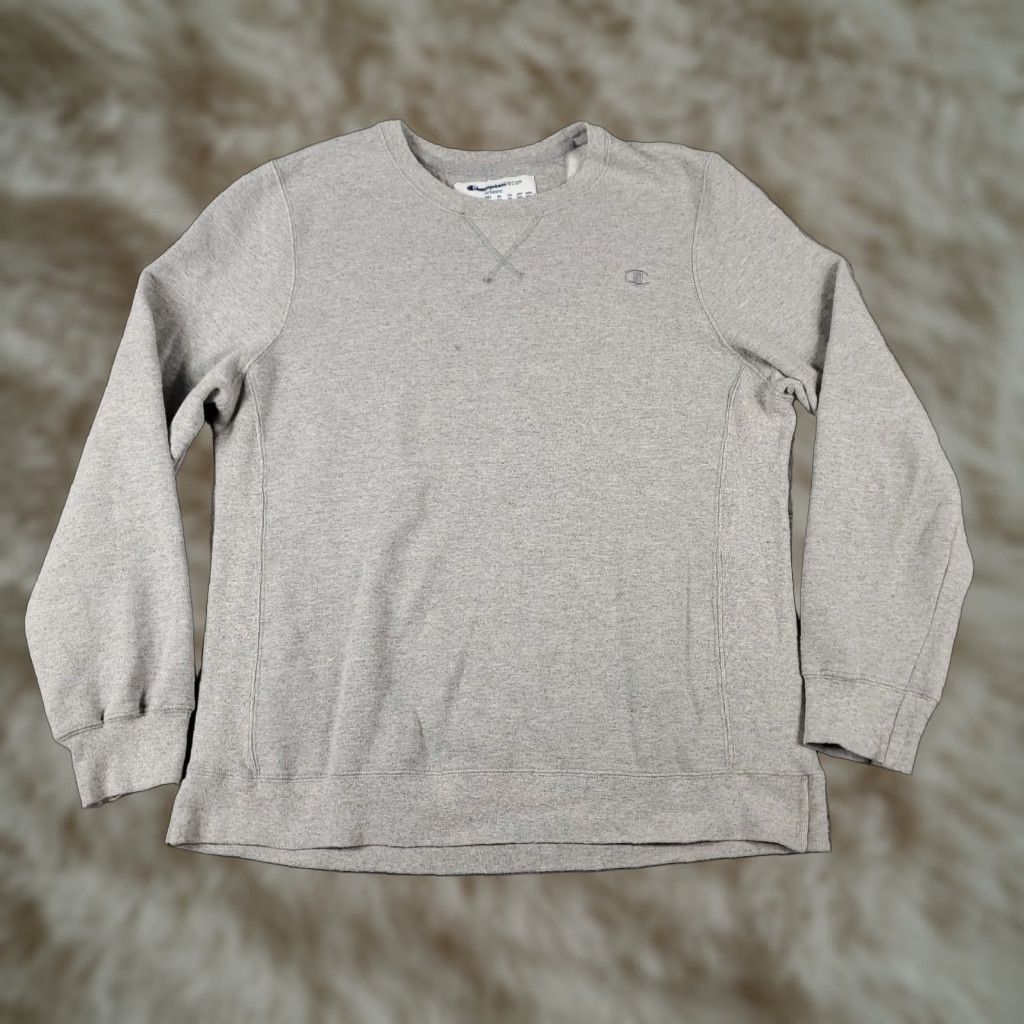 Champion Champion Gray Pullover Sweater Mens Large Long Sleeve Crew Neck Fleece Size US L / EU 52-54 / 3 - 1 Thumbnail