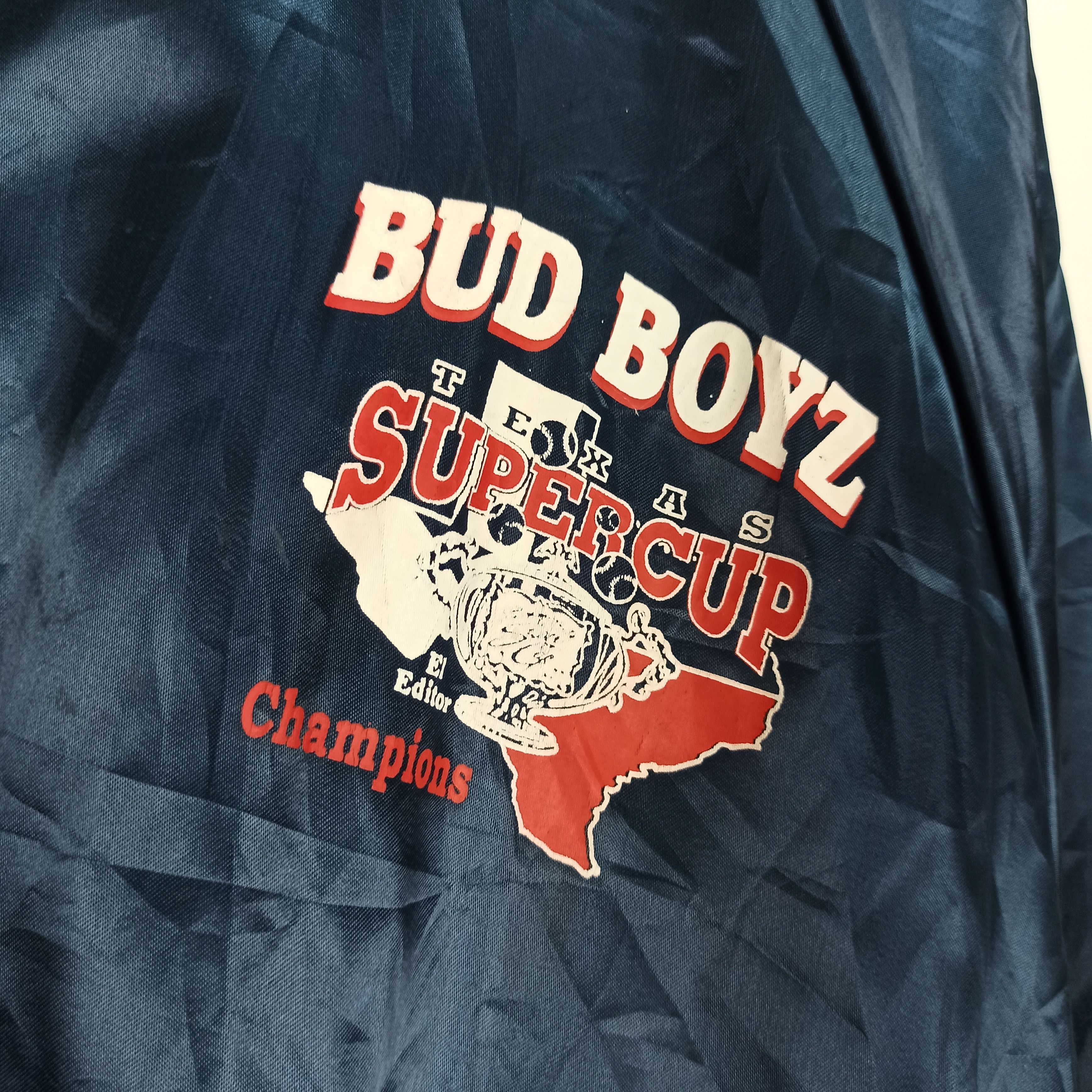 Vintage Vintage BUD BOYZ SOFTBALL Nylon Bomber Jacket Size US XL / EU 56 / 4 - 8 Thumbnail