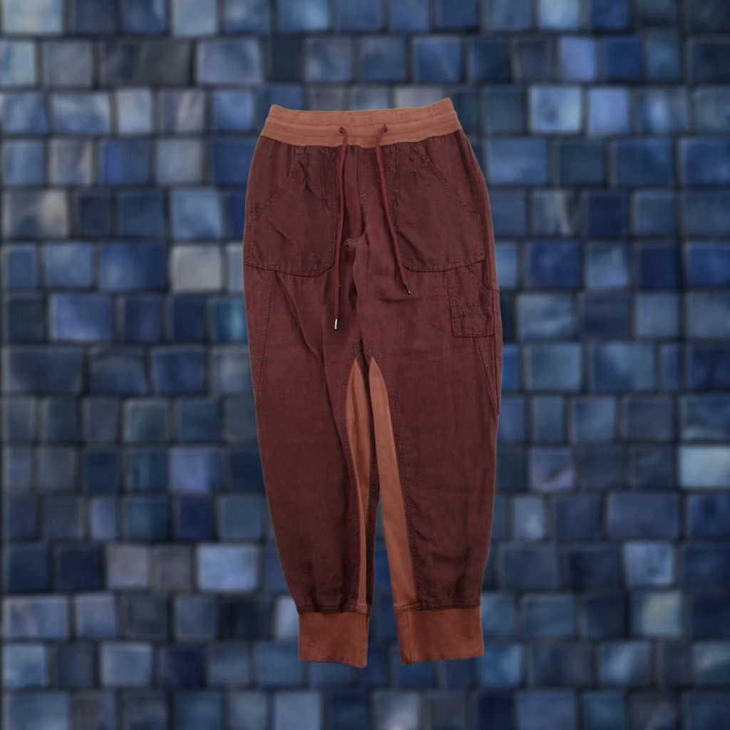 Anthropologie Anthropologie The Nomad Linen Blend Pants Joggers Womens XS Brown High Waist Casual Bohemian Size 26" / US 2 / IT 38 - 1 Thumbnail