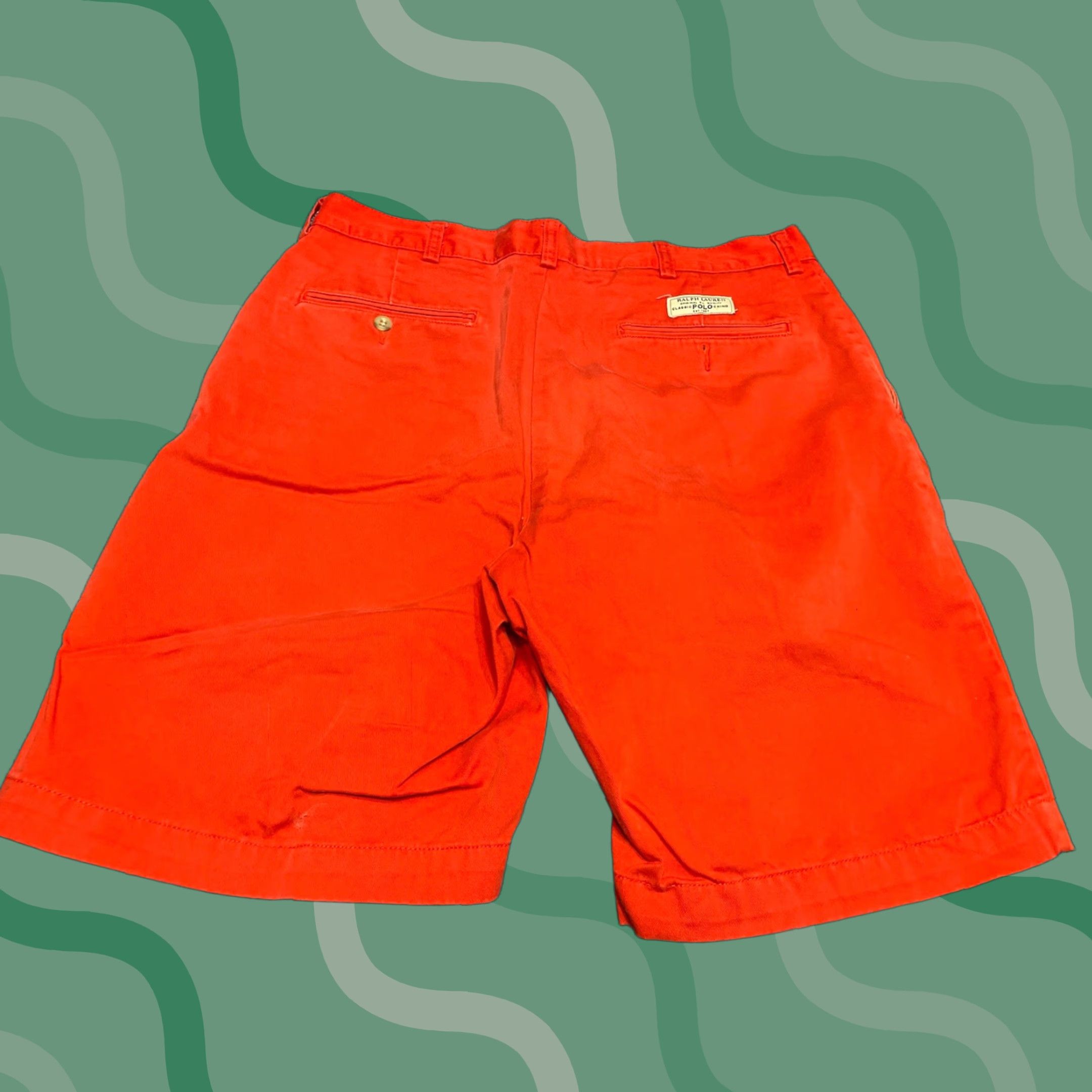 Polo Ralph Lauren VINTAGE Polo Ralph Lauren Prospect Shorts Mens 34 Fade Red Cotton Chino Regular Inseam 9.5" Belt Loops Zip Pockets Logo Size US S / EU 44-46 / 1 - 1 Thumbnail