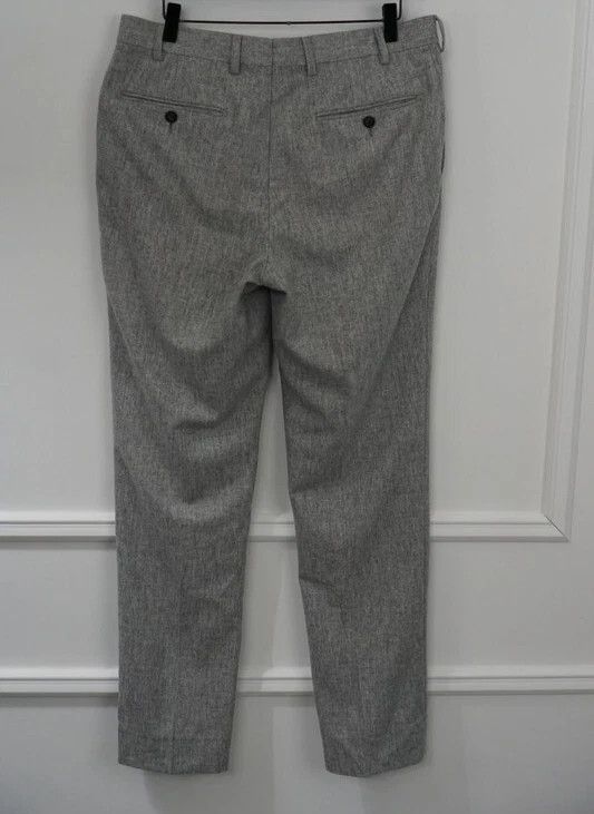 Suitsupply Men Suitsupply Soho Turn - Up Trousers Flannel Grey UK/US36 Size 36R - 2 Thumbnail