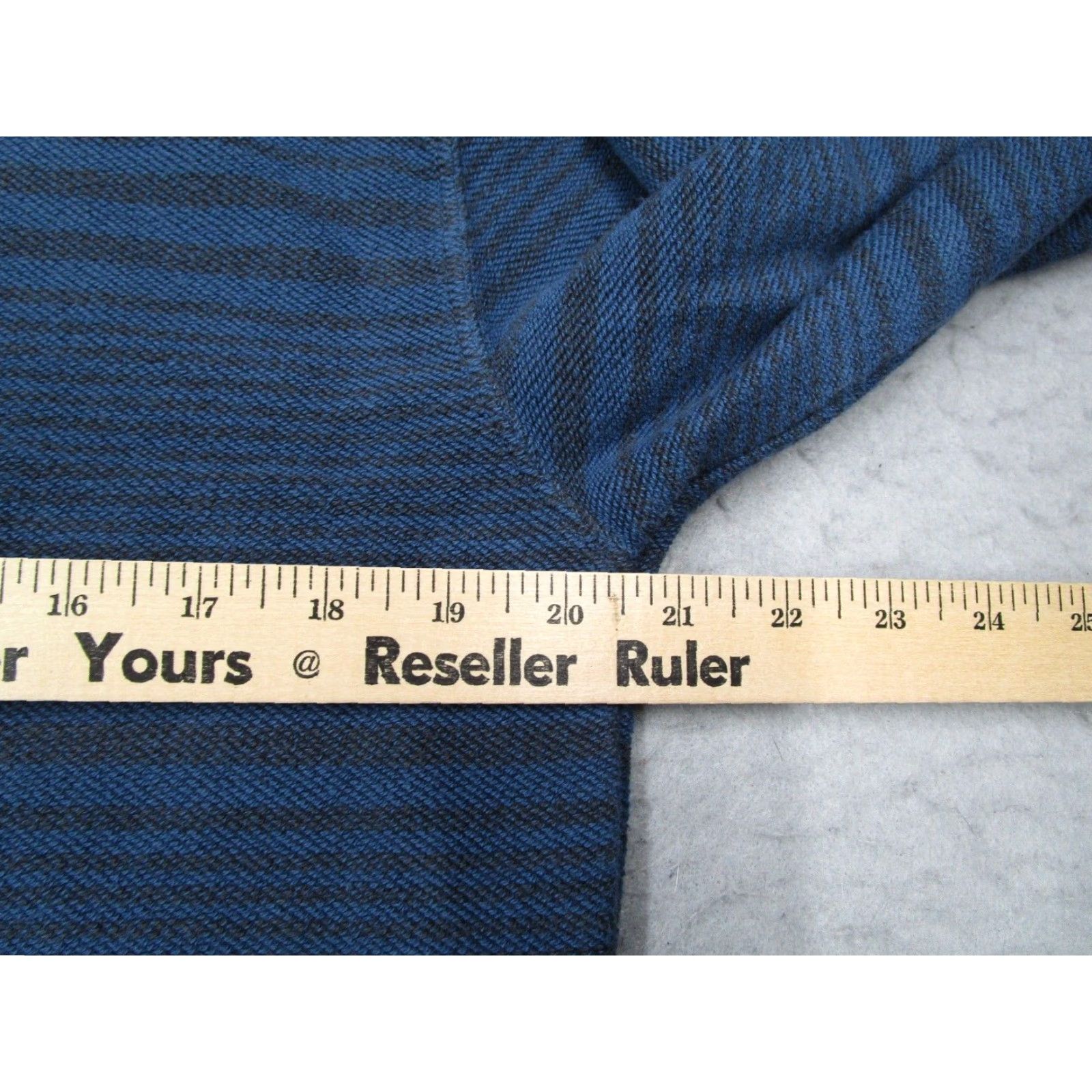 Vissla Vissla Hoodie Mens Medium Blue Striped Pullover Kangaroo Pocket Drawstring Knit Twill Cotton Polyester Logo All Seasons Hooded Size US M / EU 48-50 / 2 - 6 Thumbnail