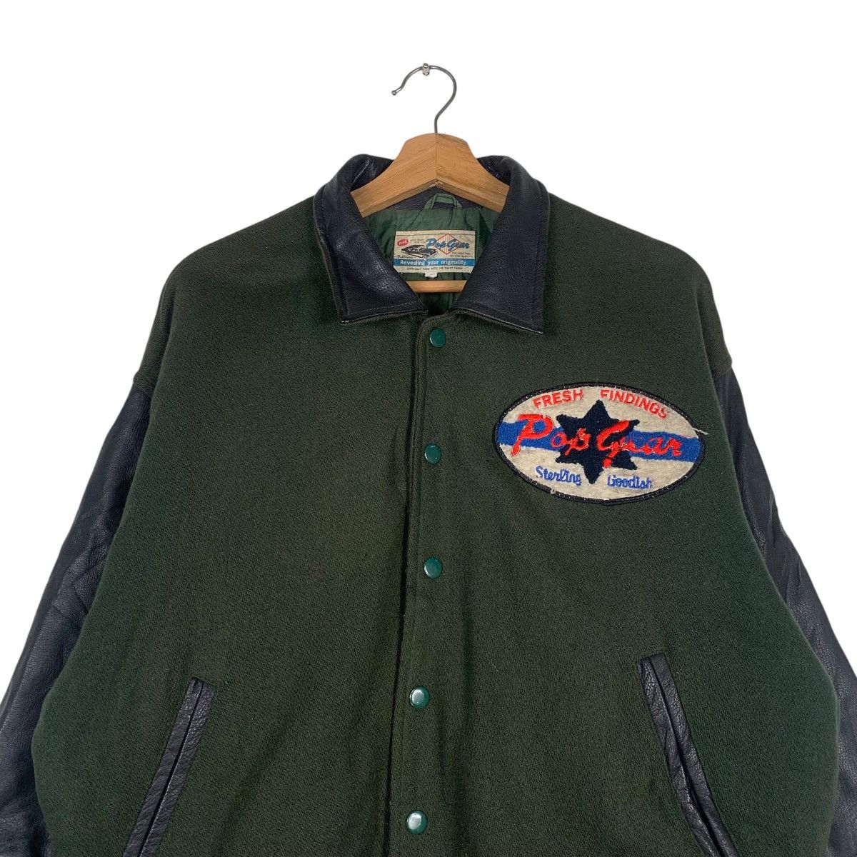 Japanese Brand Vintage Pop Gear Fullness Big Logo Leather Varsity Jacket Size US M / EU 48-50 / 2 - 2 Thumbnail