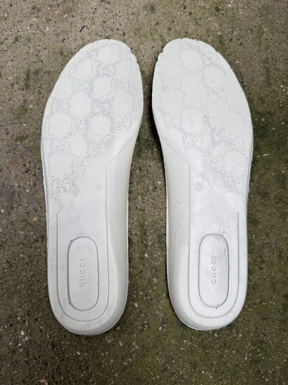 Gucci ✨Gucci✨(431887) Leather Ace Pearl Spiked Low Top Sneakers Size US 6 / IT 36 - 10 Thumbnail