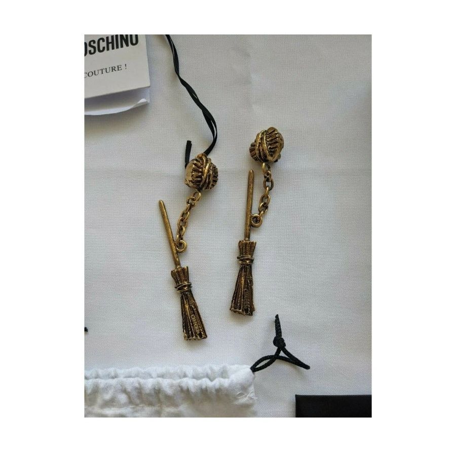 Moschino SS20 Moschino Couture Jeremy Scott BROOM CLIP ON EARRINGS Size ONE SIZE - 5 Thumbnail