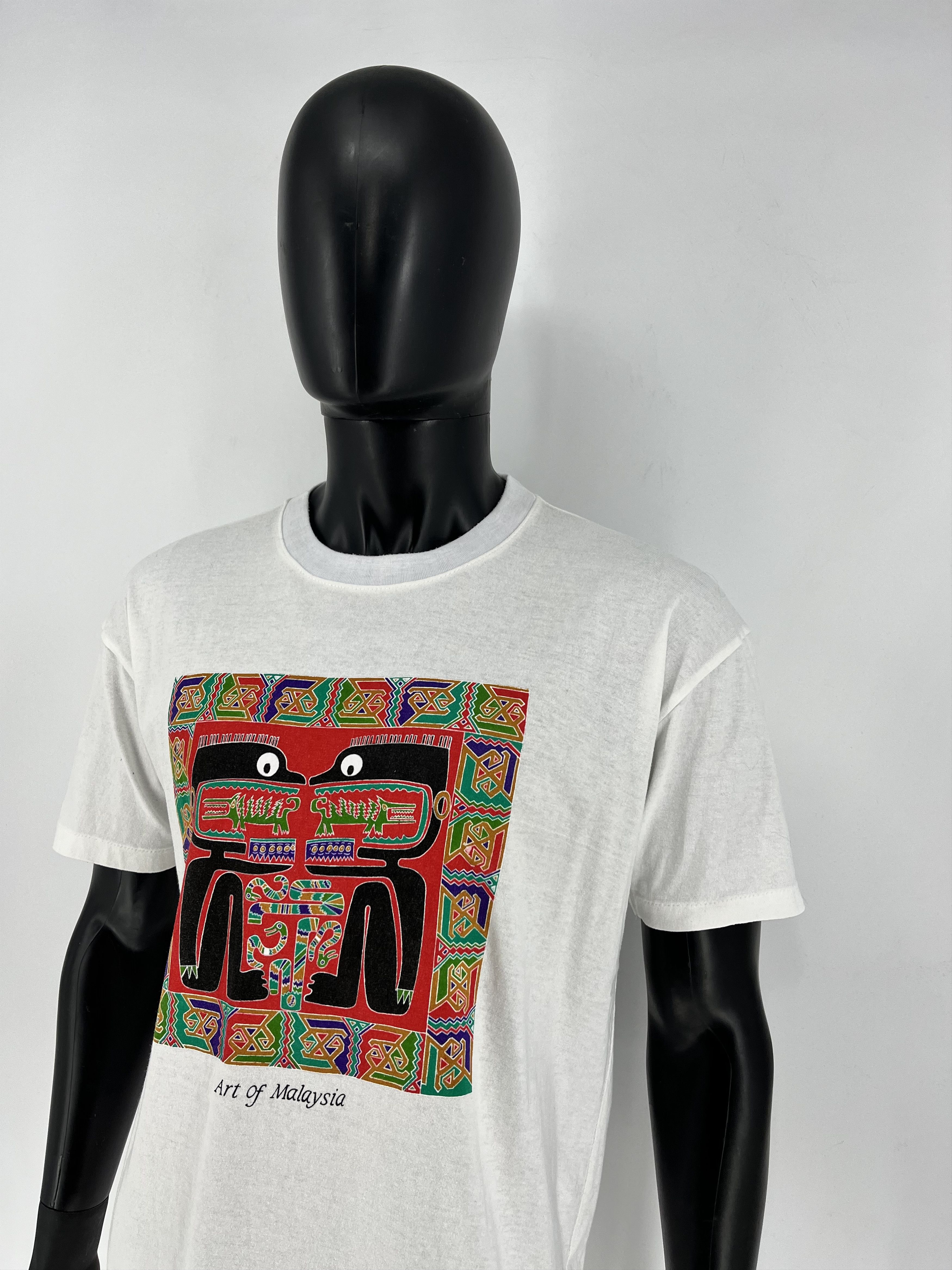 Other Vintage 90s Aboriginal Art Malaysia Animals t-shirt Size US L / EU 52-54 / 3 - 4 Thumbnail