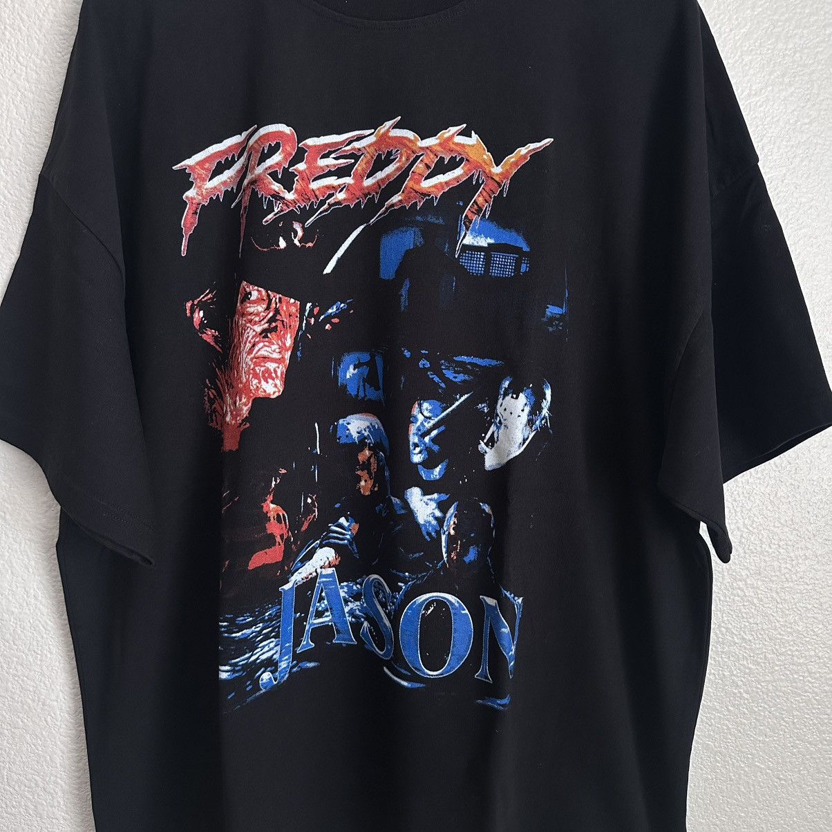Sergio Calabasas Freddy Krueger vs Jason Voorhees Halloween shirt size XL Size US XL / EU 56 / 4 - 2 Thumbnail