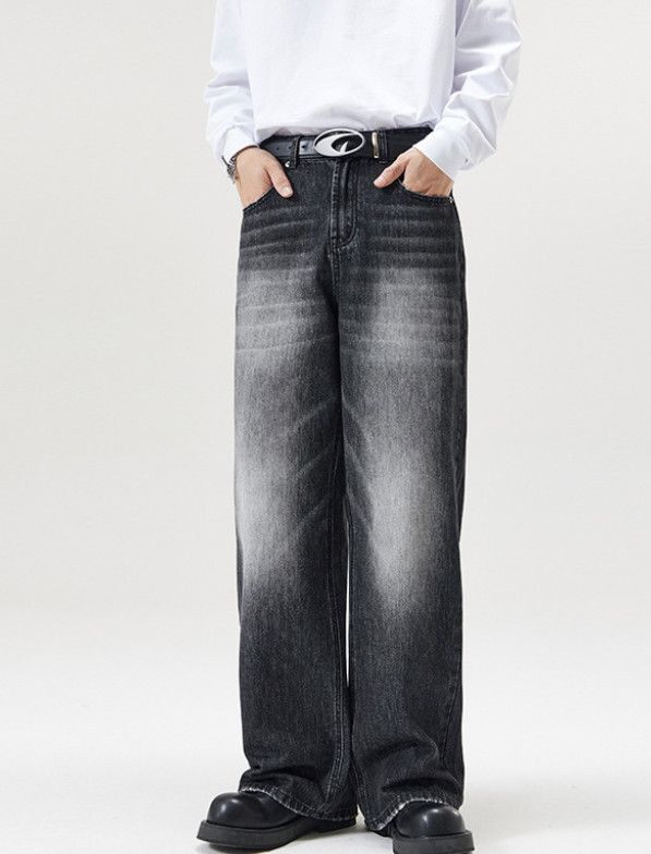 Japanese Brand Men's American high street washed distressed cleanfit jeans Size US 32 / EU 48 - 1 Thumbnail