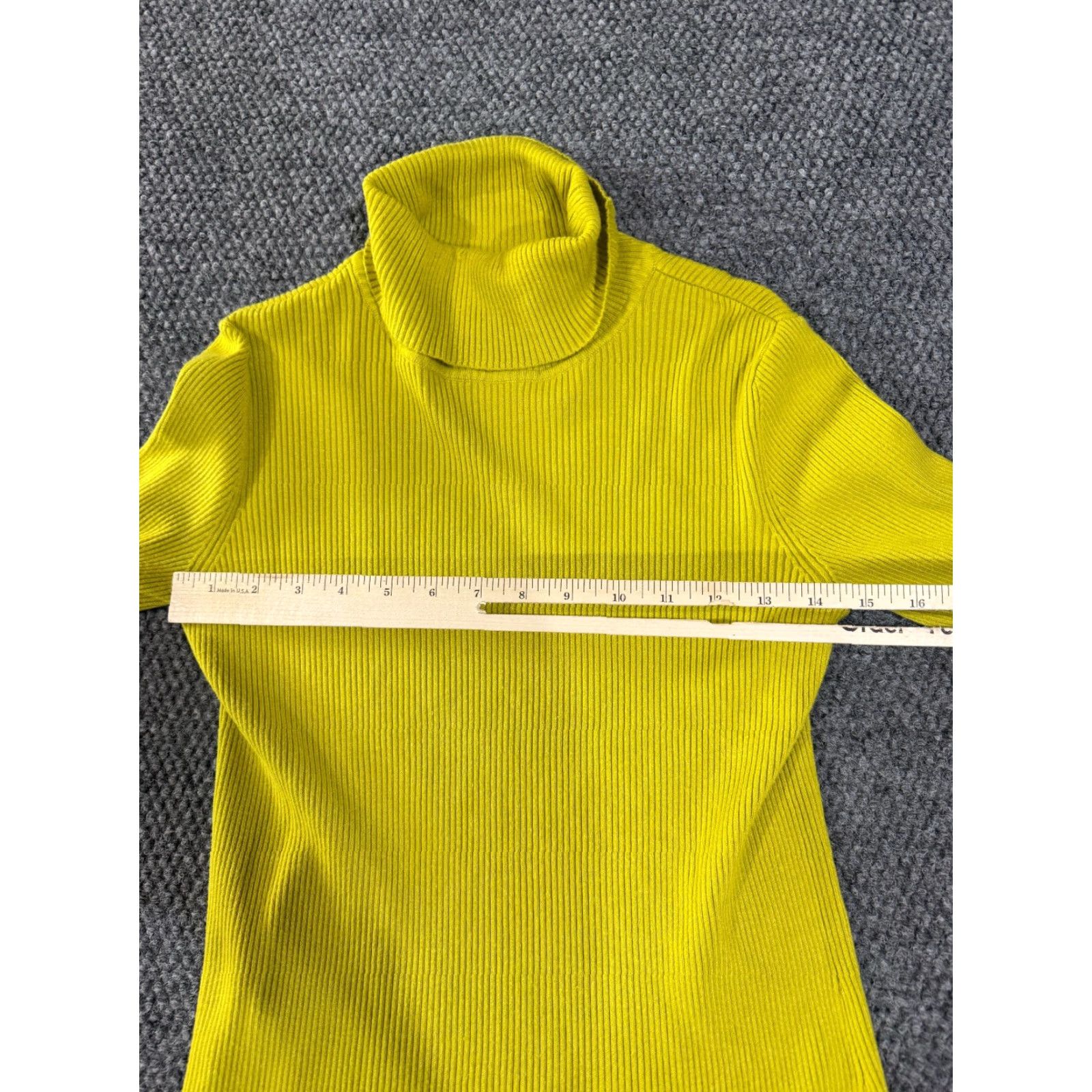 Coldwater Creek Coldwater Creek Sweater Womens XS Yellow Turtleneck Long Sleeve Ribbed Knit Pullover Casual Winter Fall Regular Raglan Sleeve Size XS / US 0-2 / IT 36-38 - 4 Thumbnail