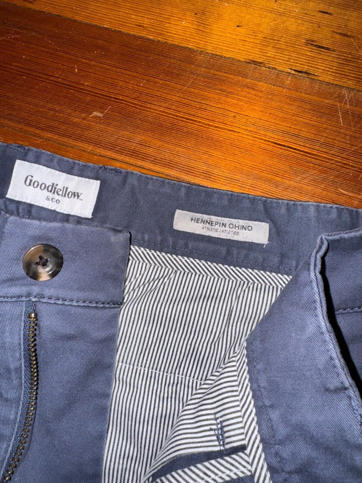 Vintage 32 x 32 Goodfellow Hennepin Chino Pants Geneva Blue Athletic Size US 32 / EU 48 - 3 Thumbnail