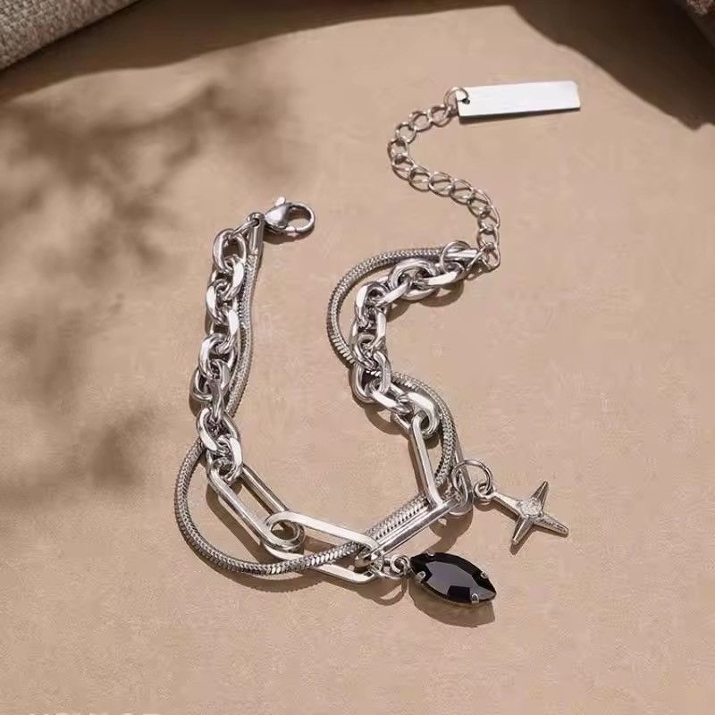 Jewelry Simple Stacked Snake Chain Bracelet Size ONE SIZE - 3 Thumbnail
