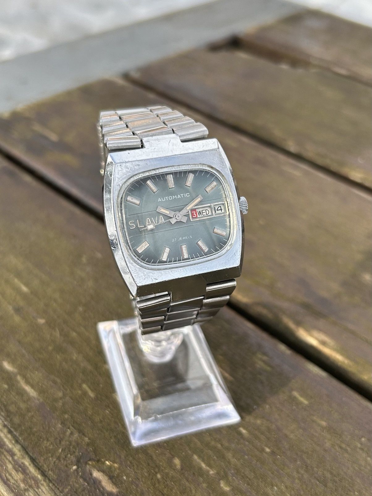 Vintage Vintage Slava Automatic Watch Mechanical Authentic 1980s Size ONE SIZE - 3 Thumbnail