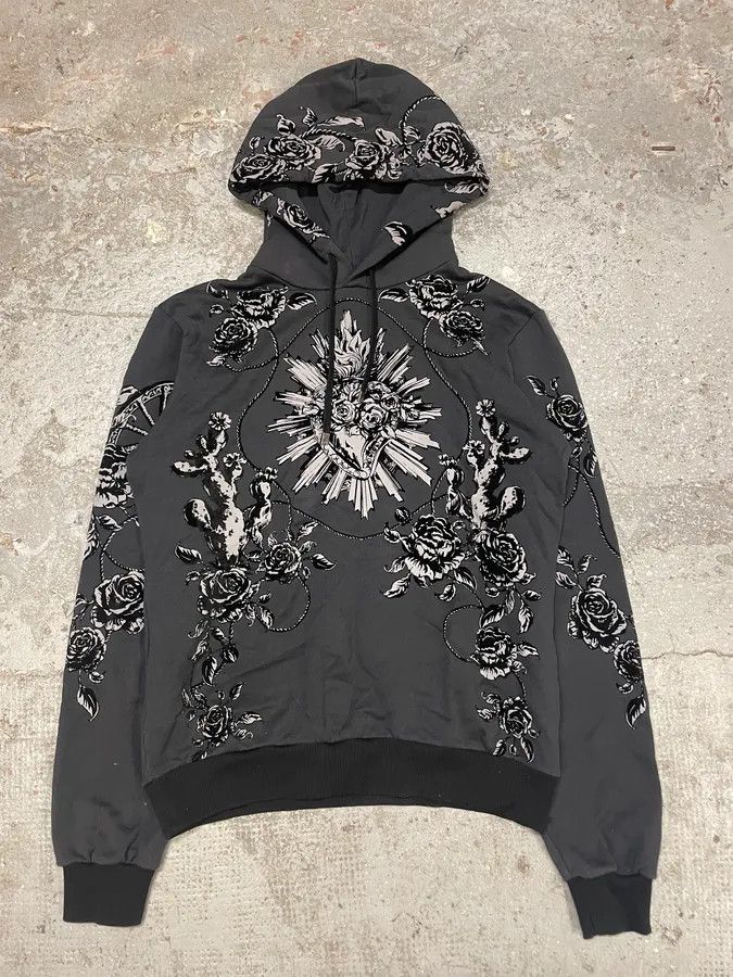 Dolce & Gabbana × Vintage AW2015 Dolce & Gabbana Flowers Distinct Grey Hoodie Size US S / EU 44-46 / 1 - 4 Thumbnail