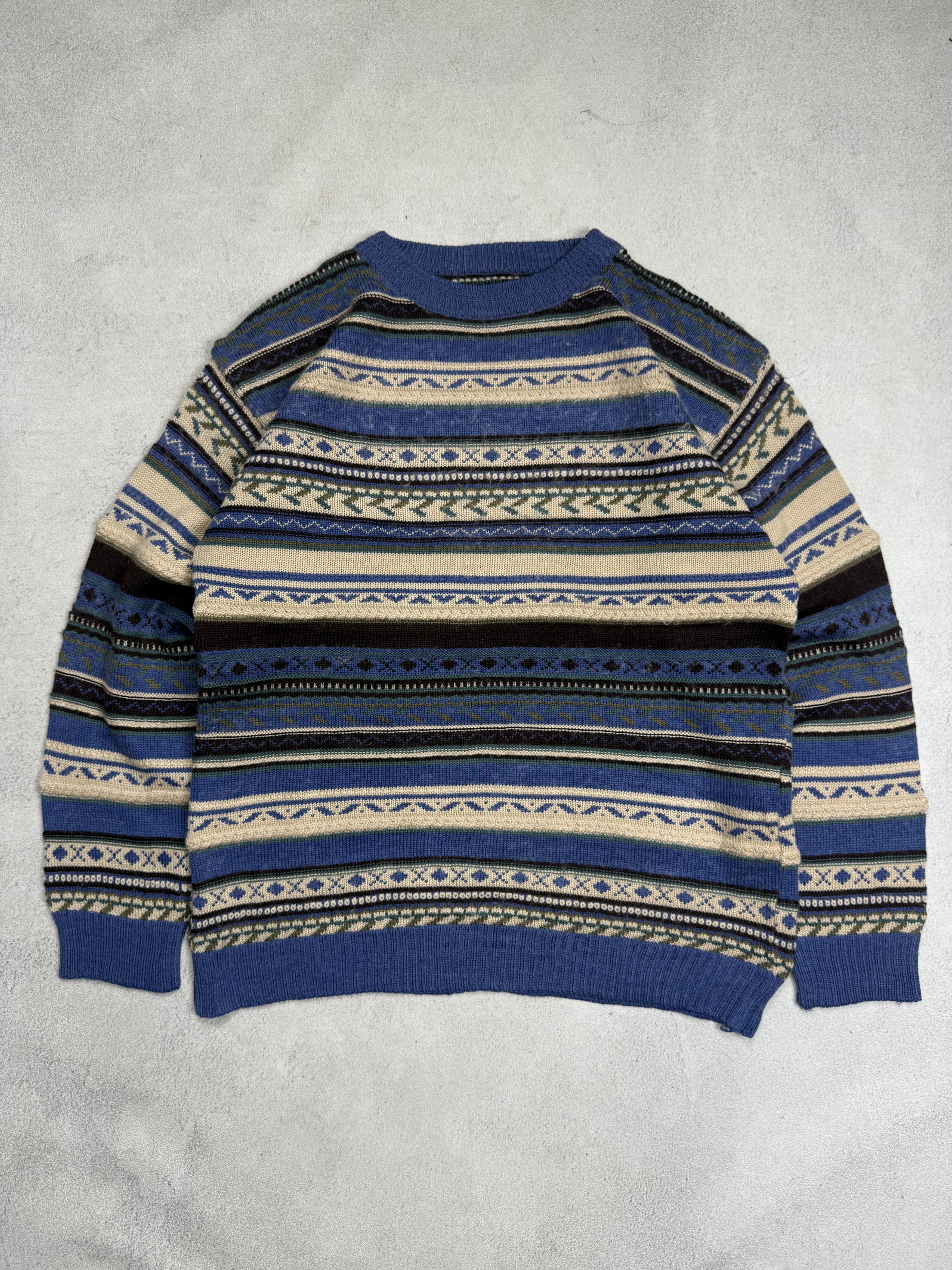 Vintage Vintage Classic Nordic Fair Isle Knit Sweater Stripe Size US M / EU 48-50 / 2 - 1 Thumbnail