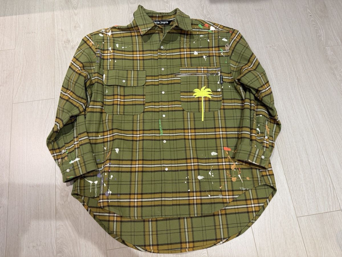 Palm Angels Green and yellow flannel Size US M / EU 48-50 / 2 - 1 Thumbnail