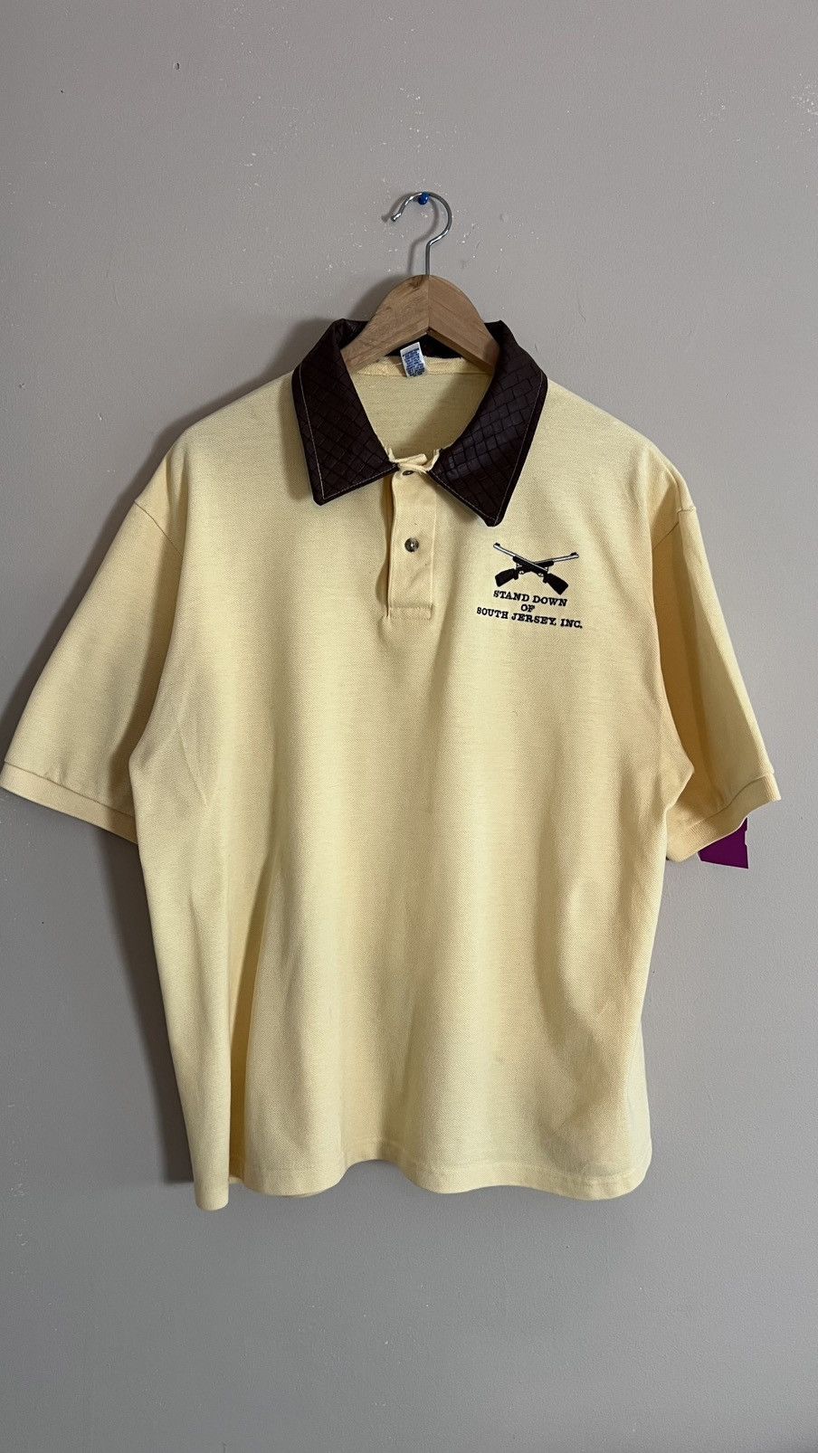 Jerzees Vintage Thrifted Men’s Yellow Polo Shirt Size US L / EU 52-54 / 3 - 1 Thumbnail