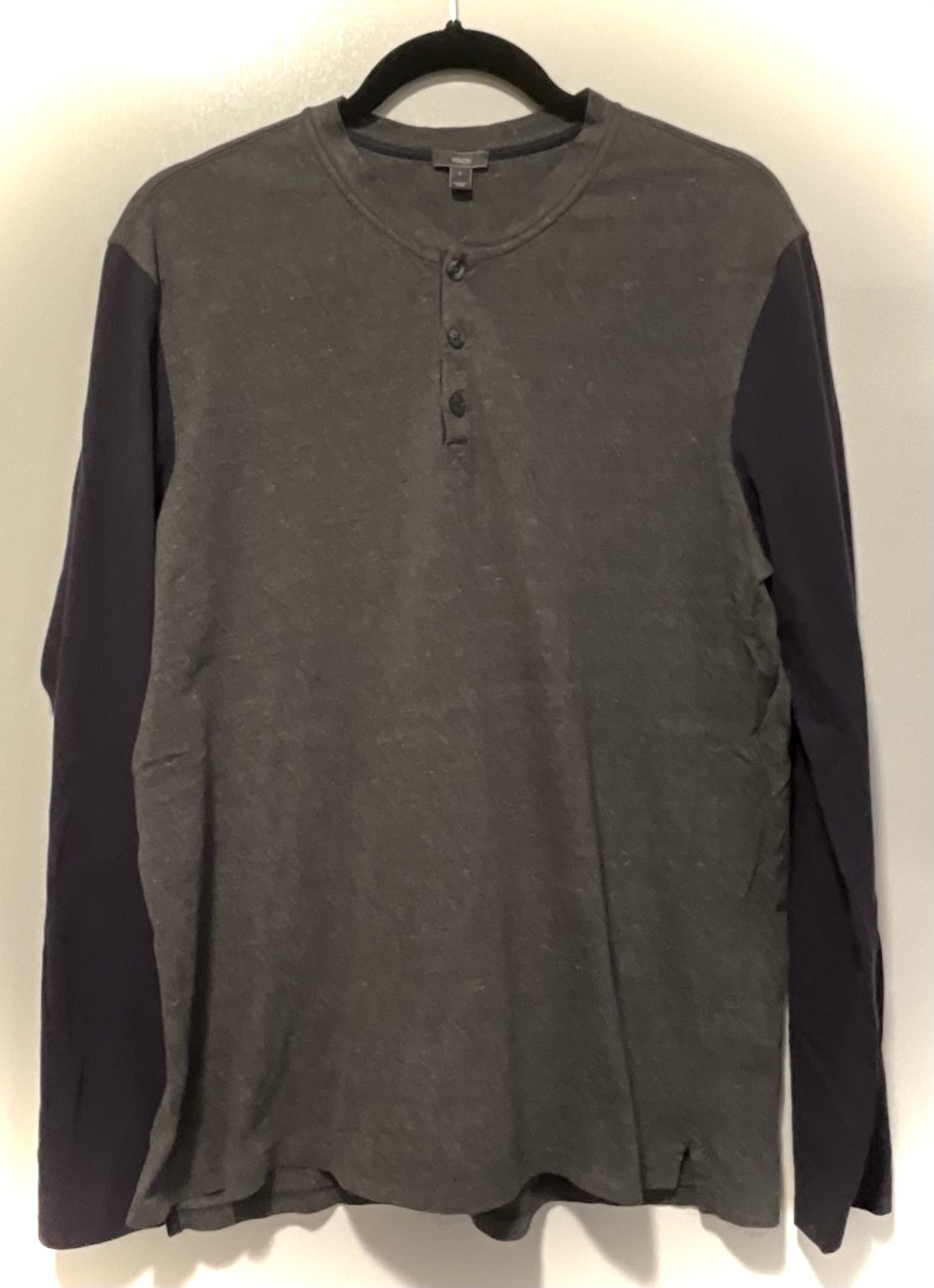 Vince Vince Long Sl Dark Gray/Black Henley Large Size US L / EU 52-54 / 3 - 2 Thumbnail