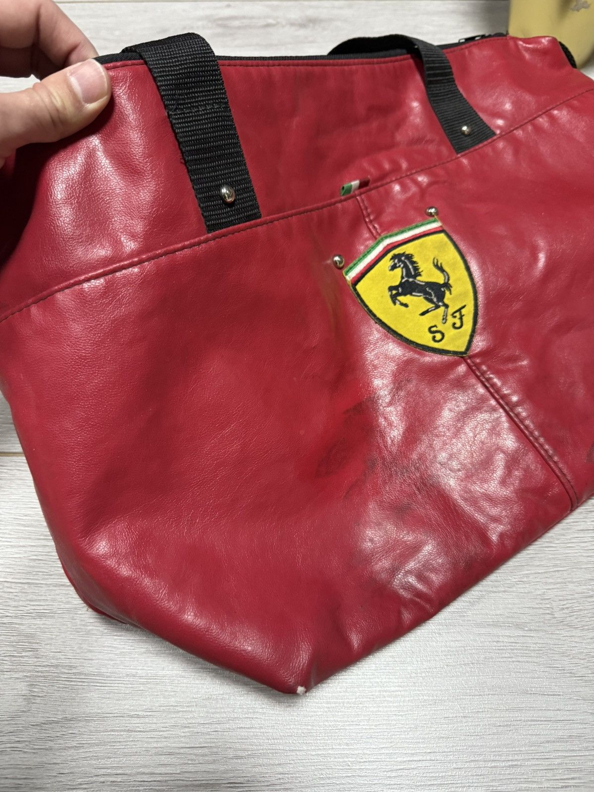 Ferrari Ferrari leather bag big logo tote sport zip Size ONE SIZE - 5 Thumbnail