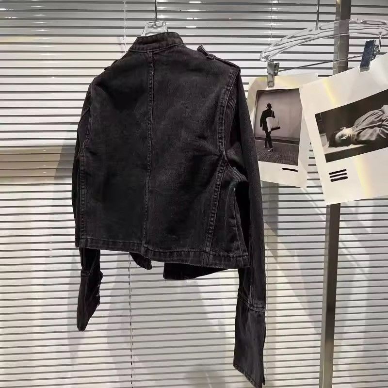 Japanese Brand Retro Military Inspired Denim Jacket Bold Structured Size US S / EU 44-46 / 1 - 6 Thumbnail