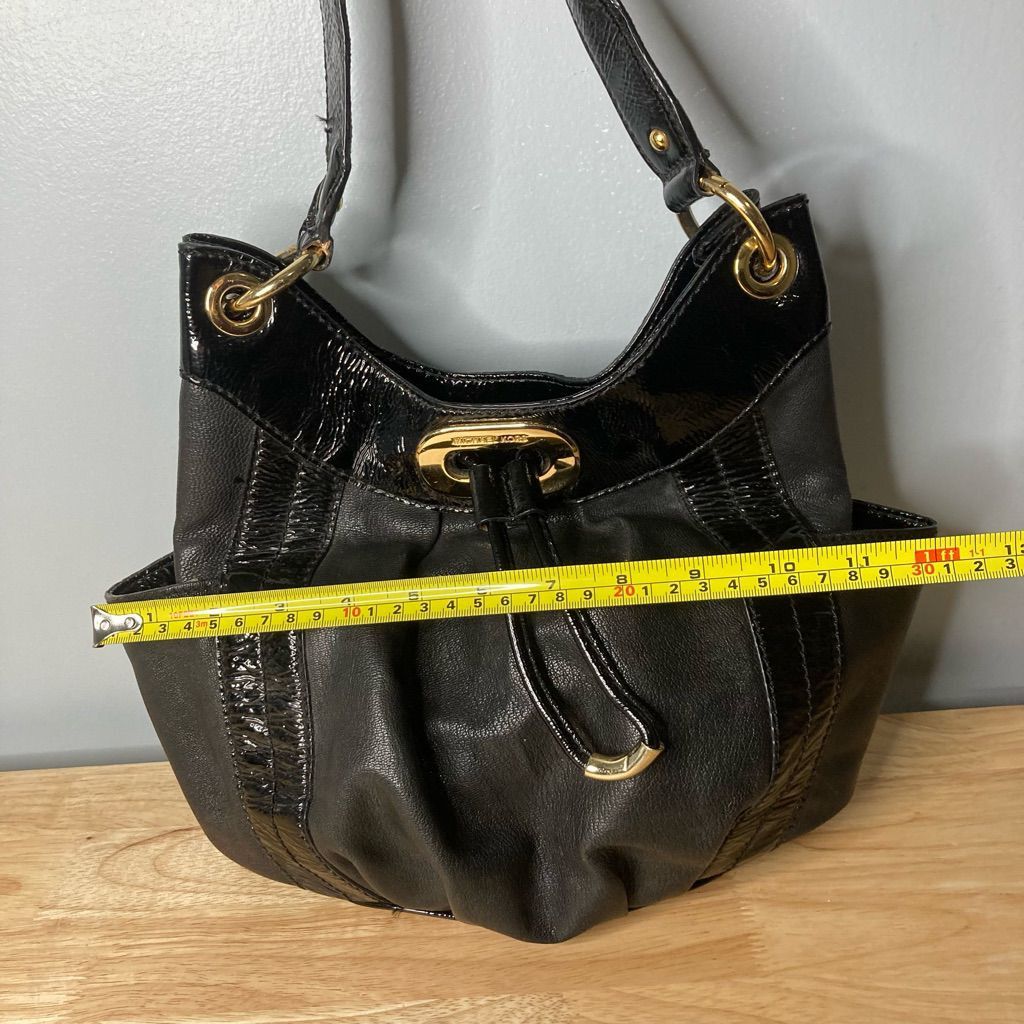 Michael Kors Michael Kors, Mixed Leather Drawstring Hobo Bucket Shoulder Bag Size ONE SIZE - 5 Thumbnail