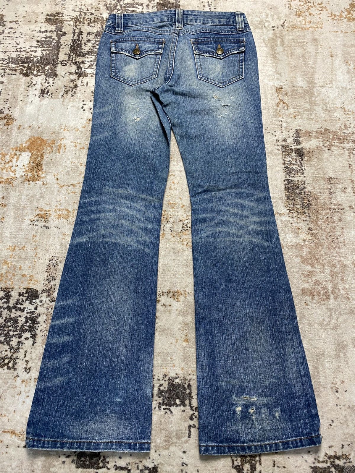 Acne Studios Japanese Distress BootCut Jeans Size 30" / US 8 / IT 44 - 7 Thumbnail