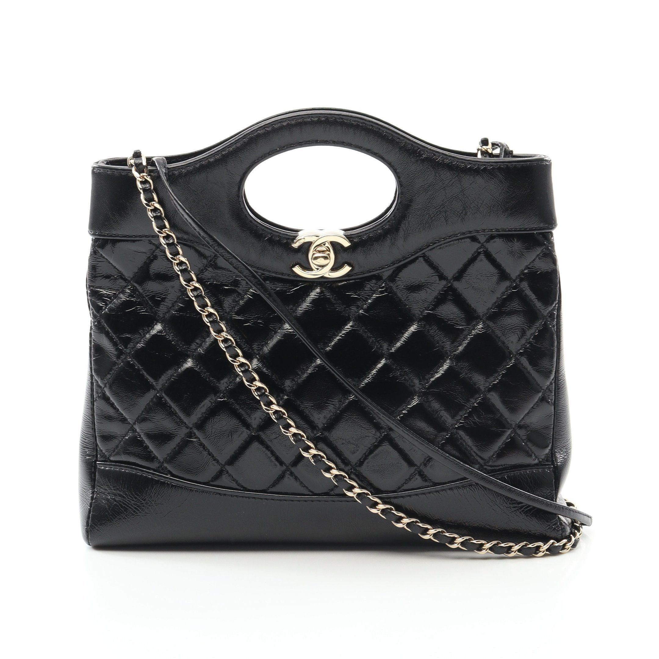 Chanel Chanel Chanel 31 Shoulder Bag Leather Black Gold Hardware Size ONE SIZE - 1 Thumbnail