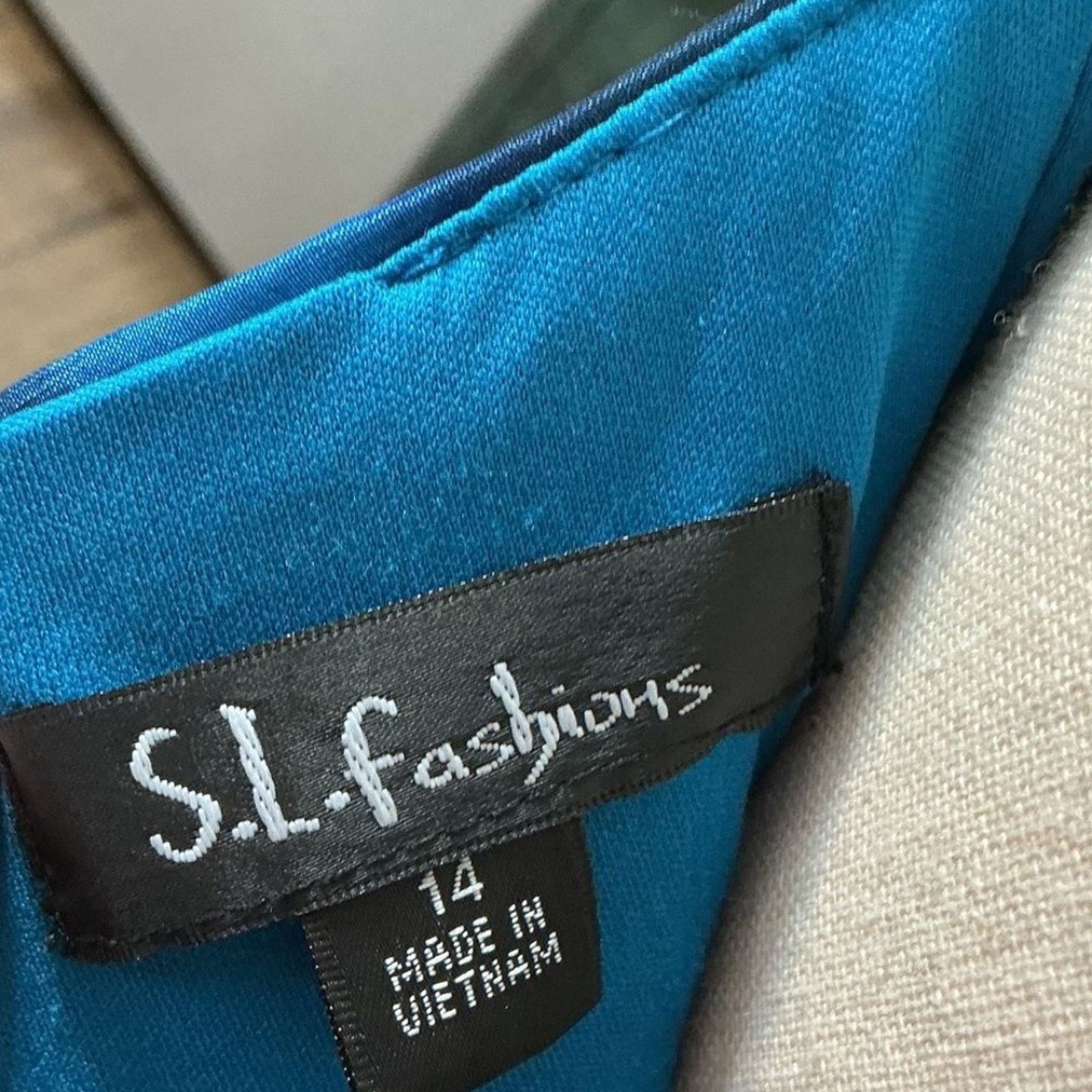 Other S.L. Fashions Teal Knee Length Dress Women Size 14 Casual Size XL / US 12-14 / IT 48-50 - 2 Thumbnail