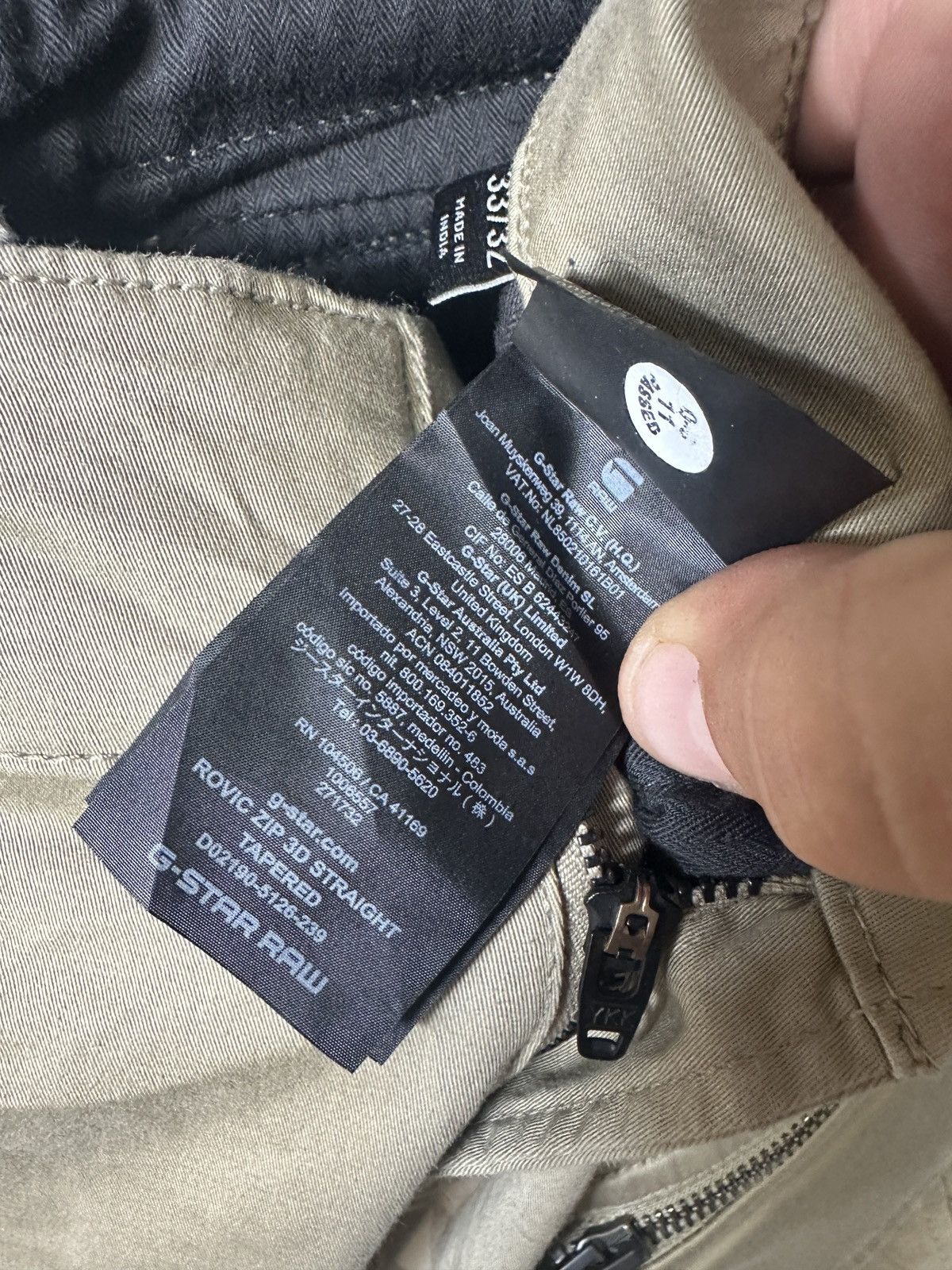 G-Star × Vintage Vintage G-Star Raw Cargo 3D Straight Tapered Pants Size US 33 - 6 Thumbnail
