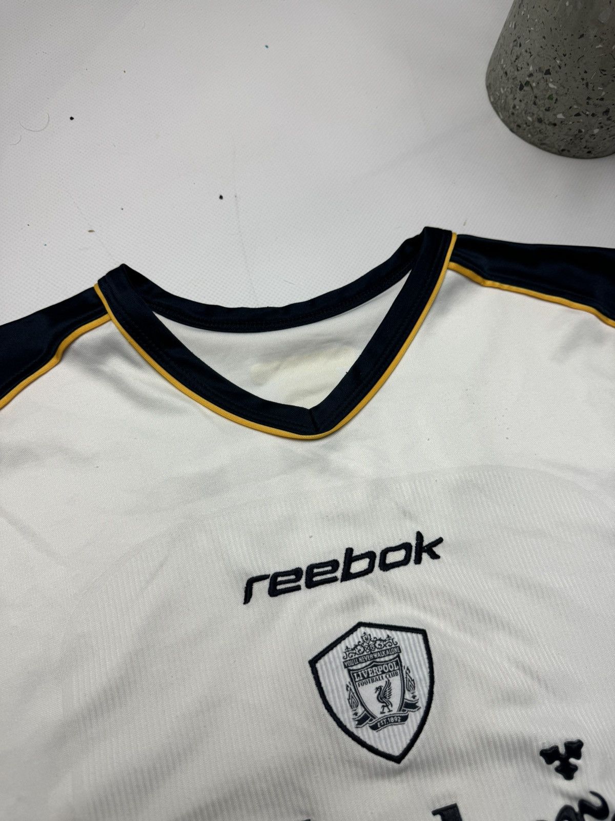 Reebok × Vintage Rare vintage Reebok Liverpool #9 Diuf soccer jersey y2k Size US L / EU 52-54 / 3 - 7 Thumbnail