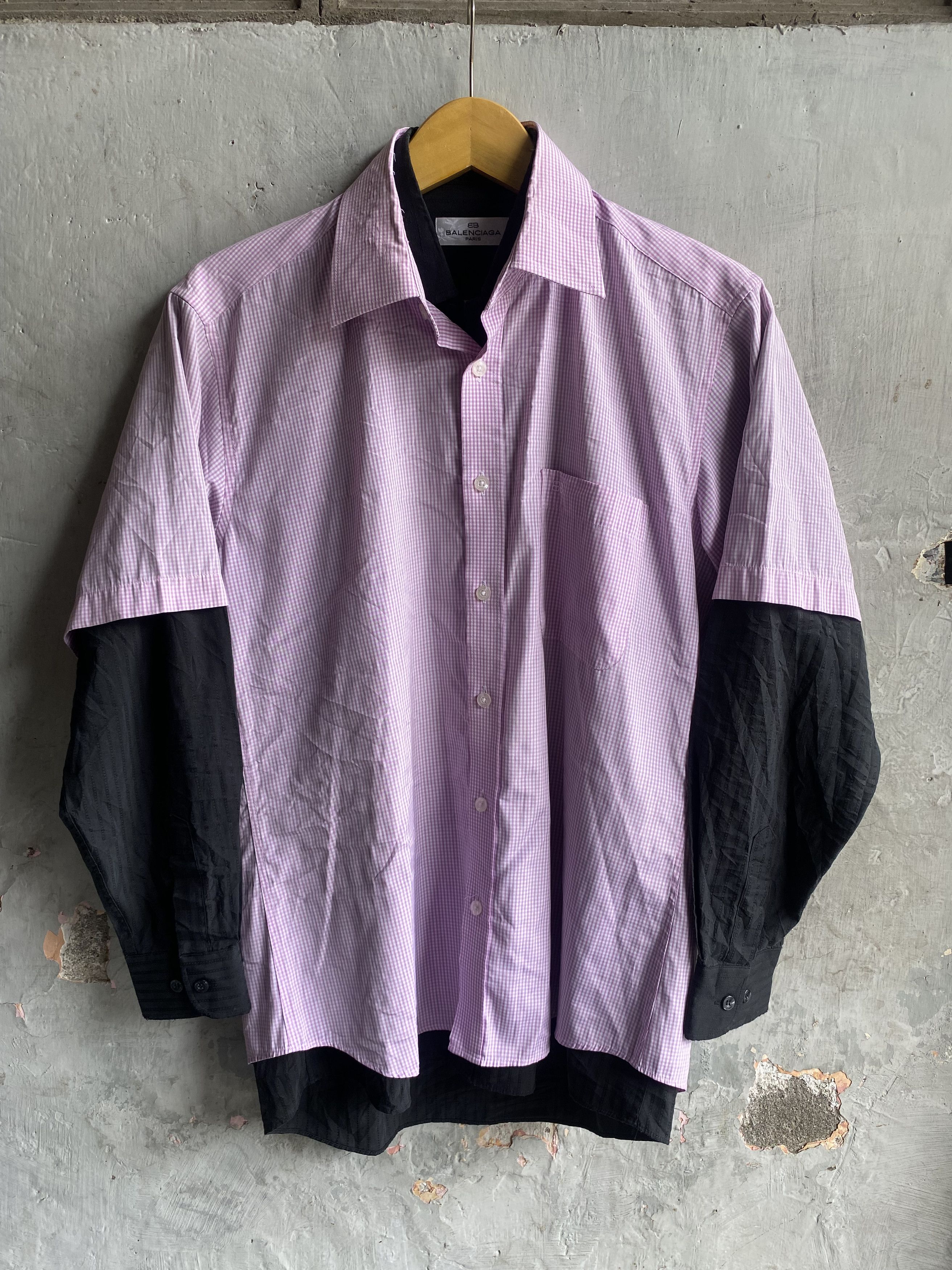 Balenciaga Balenciaga Hybrid Double Layer Shirt Size US M / EU 48-50 / 2 - 2 Thumbnail