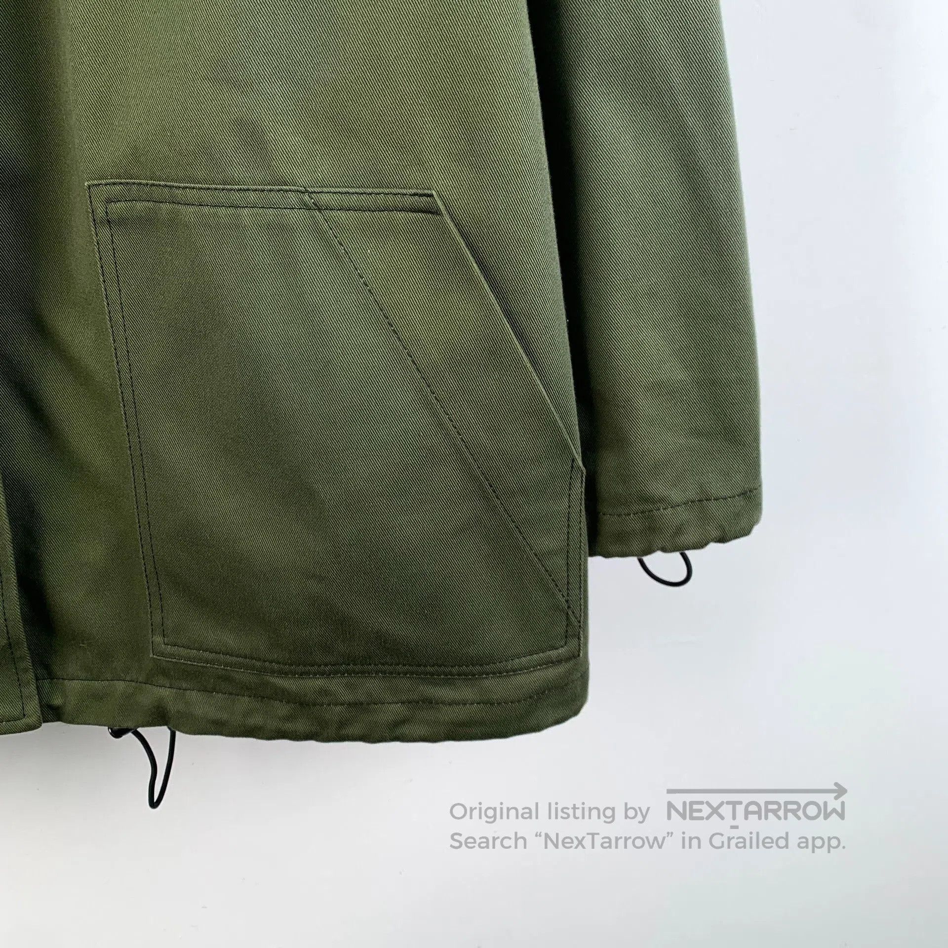Loewe Loewe Dark Green Logo Cotton Hooded Jacket. Size XXS / US 00 / IT 34 - 4 Thumbnail