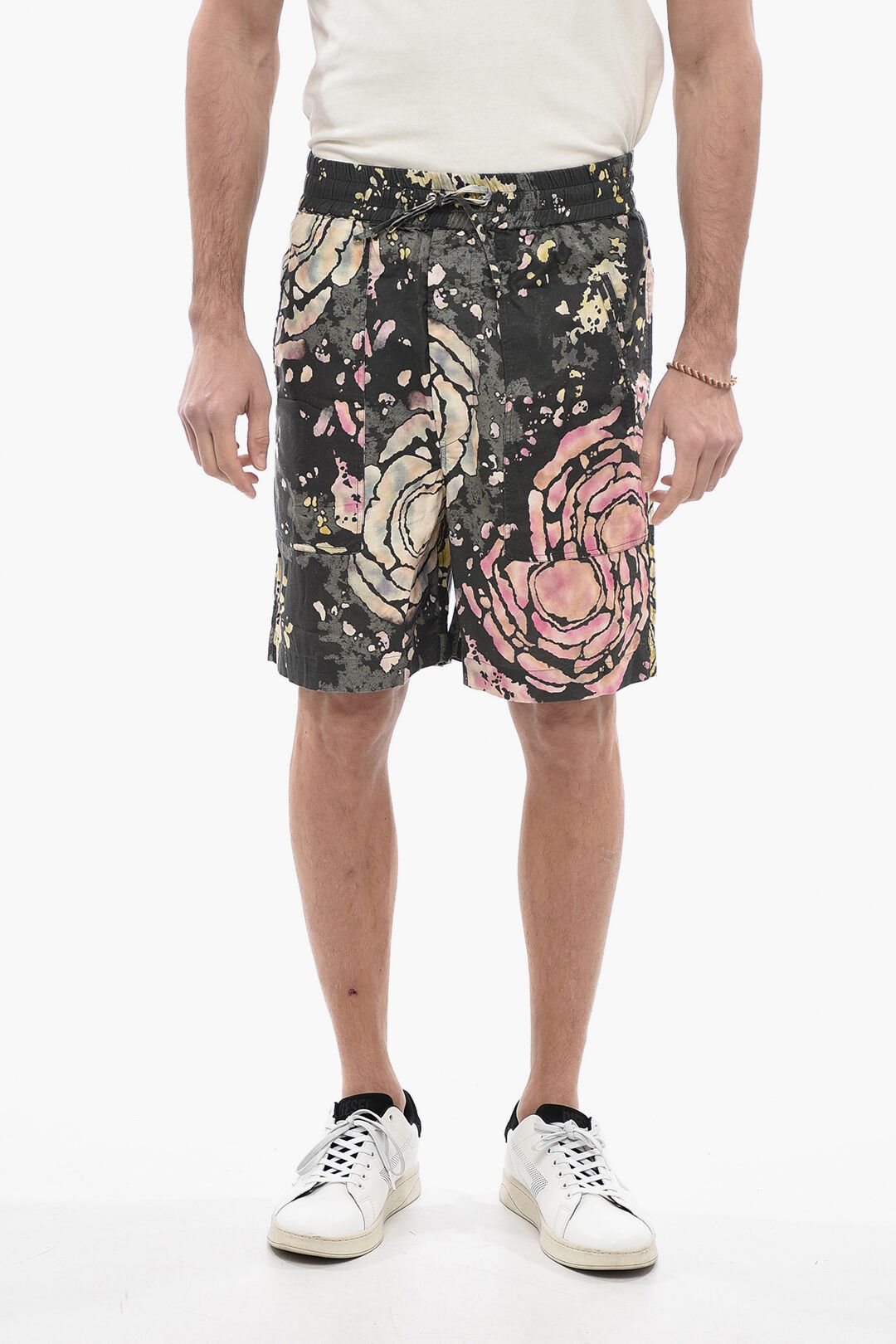 image of Isabel Marant Og1Mm0424 Tie Dye Cotton Bakino Short In Multicolor, Men's (Size 32)