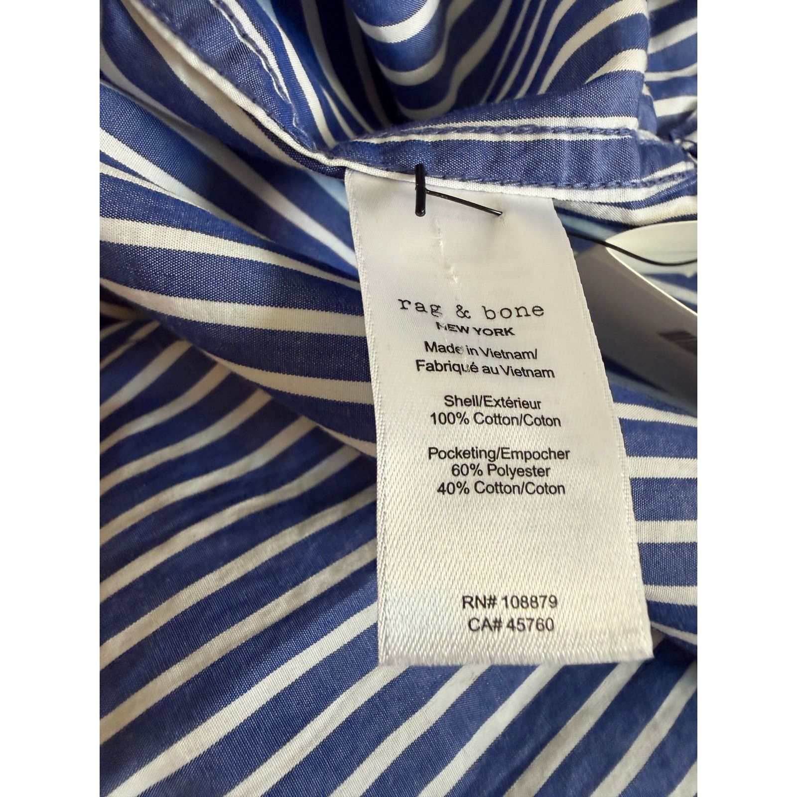 Rag & Bone Rag & Bone Nadine Striped Mini Shirt Dress Size S / US 4 / IT 40 - 5 Thumbnail