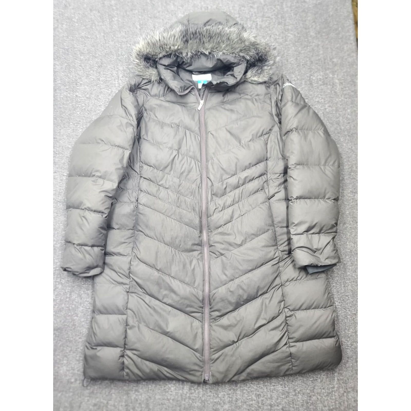 Vintage Columbia Lay D Down II Mid Jacket Womens 2X Graphite Gray Long Puffer Parka Coat Size XXL / US 16-18 / IT 52-54 - 2 Thumbnail