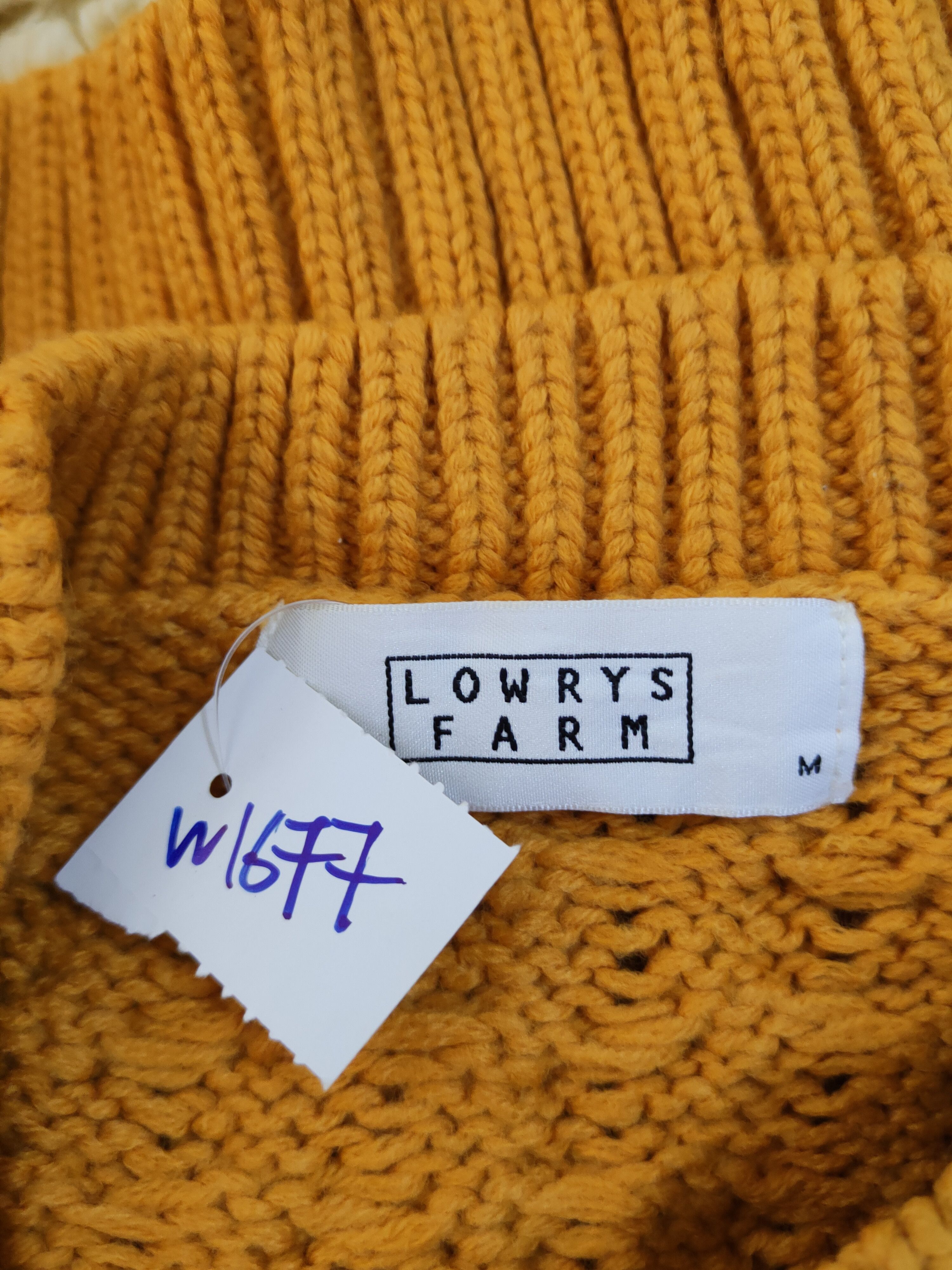 Aran Isles Knitwear Lowrys Farm Mustard Knitwear Sweatshirts #W1677 Size US M / EU 48-50 / 2 - 11 Thumbnail