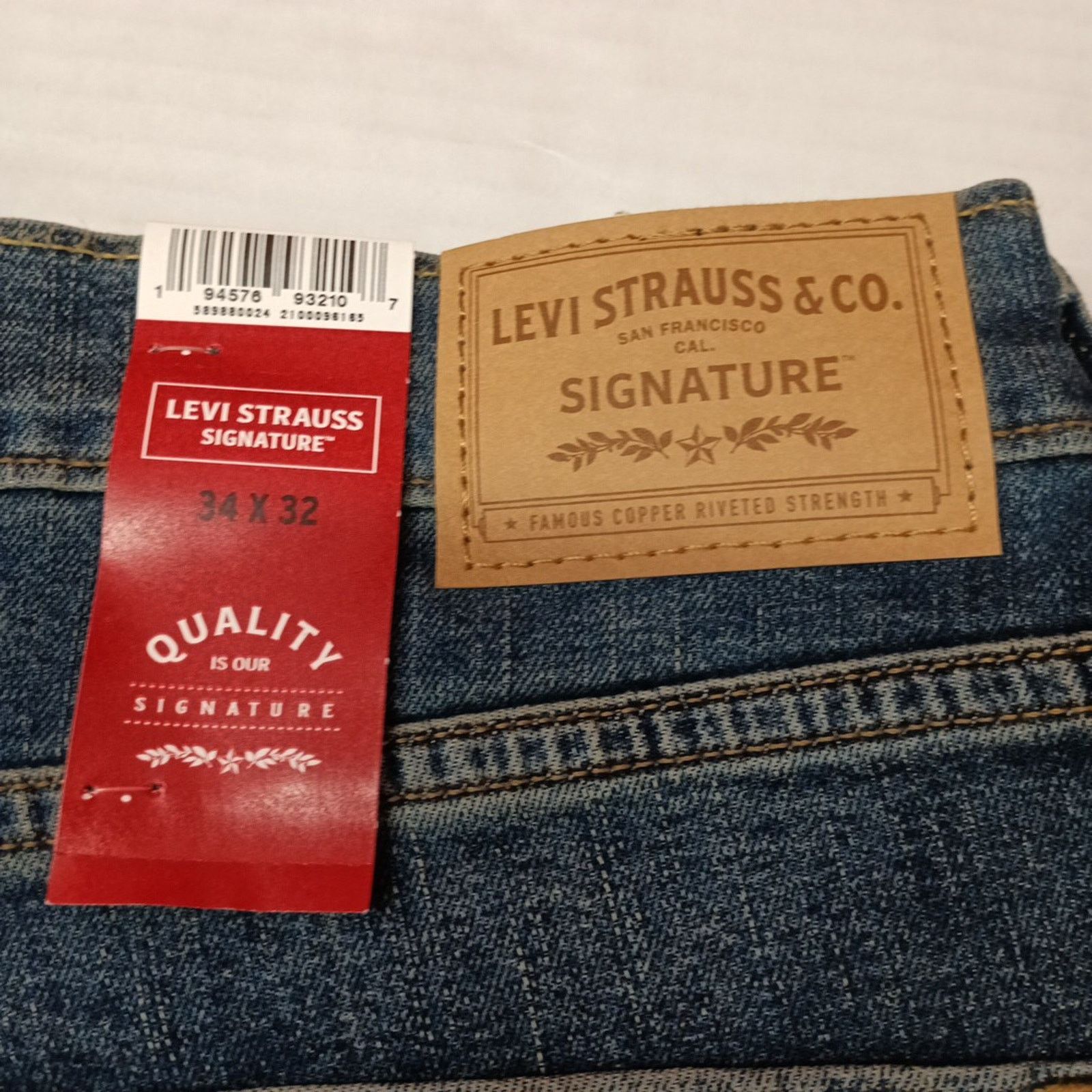 Levi's Signature Levi Straight Jeans Men's 34x32 Blue Ultimate Flex Size US 34 / EU 50 - 2 Thumbnail