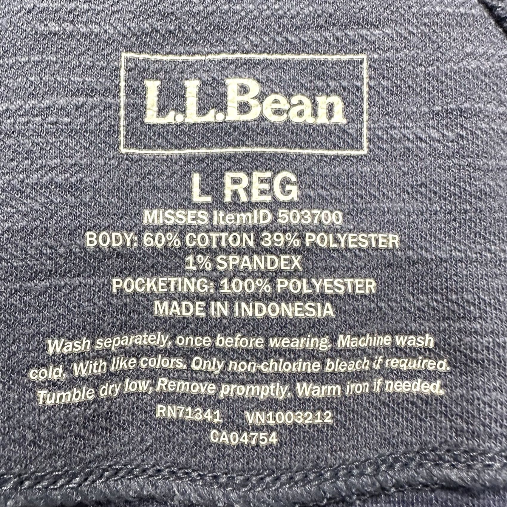 Vintage L.L. Bean Hoodie Womens Large Blue 1/2 Zip Pullover Outdoor Knit GUC Size L / US 10 / IT 46 - 3 Thumbnail