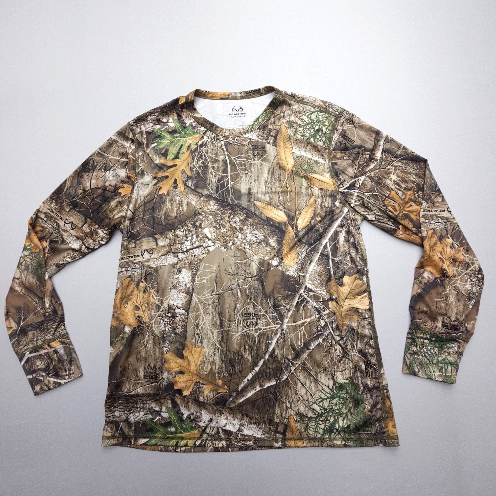 Realtree Realtree Edge Camo Long Sleeve Shirt Mens XL Stretch Wicking Hunting Light Size US XL / EU 56 / 4 - 2 Thumbnail