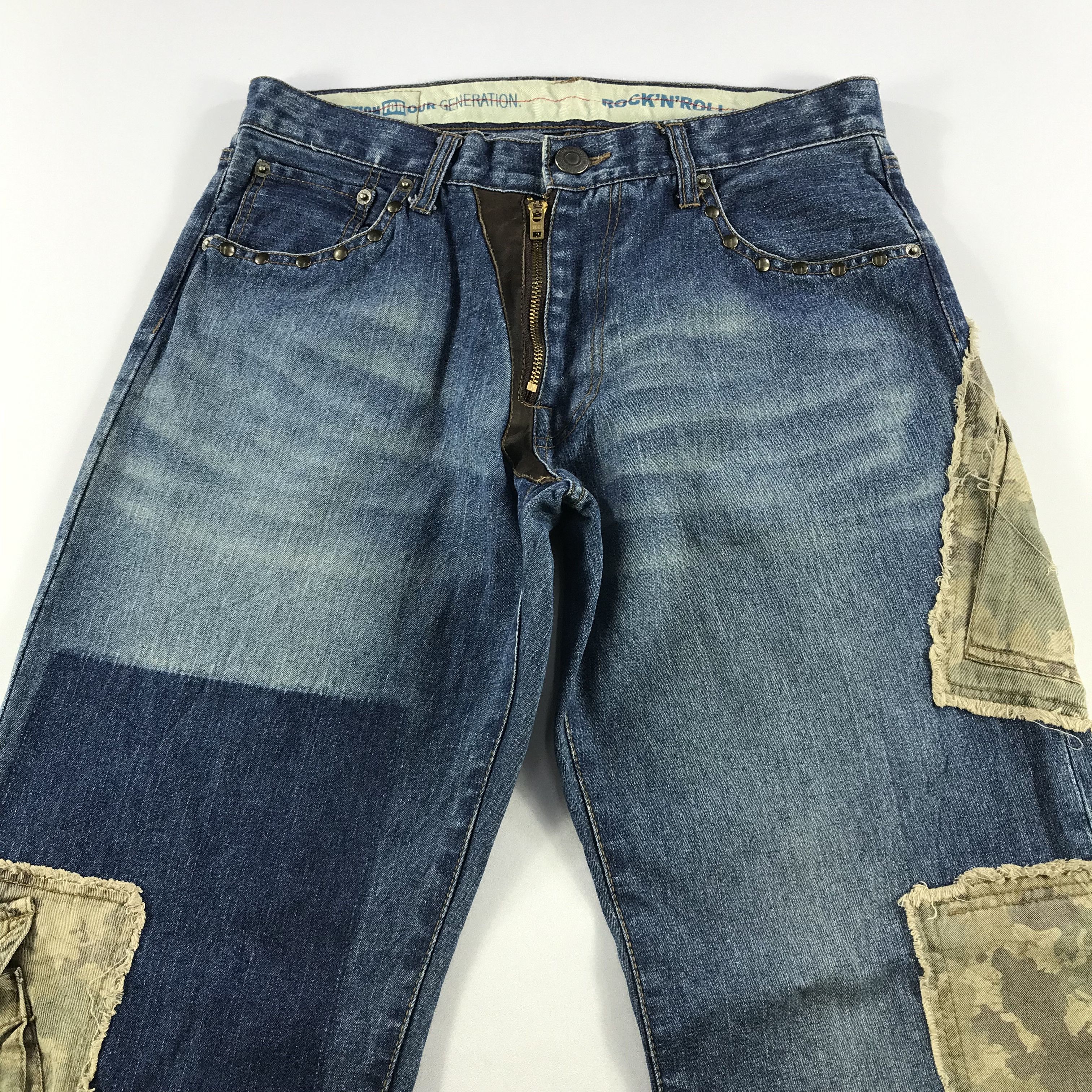 Japanese Brand × PPFM PPFM Jeans Multi Pocket Camo Cargo Denim KJ3194 Size US 32 / EU 48 - 3 Thumbnail