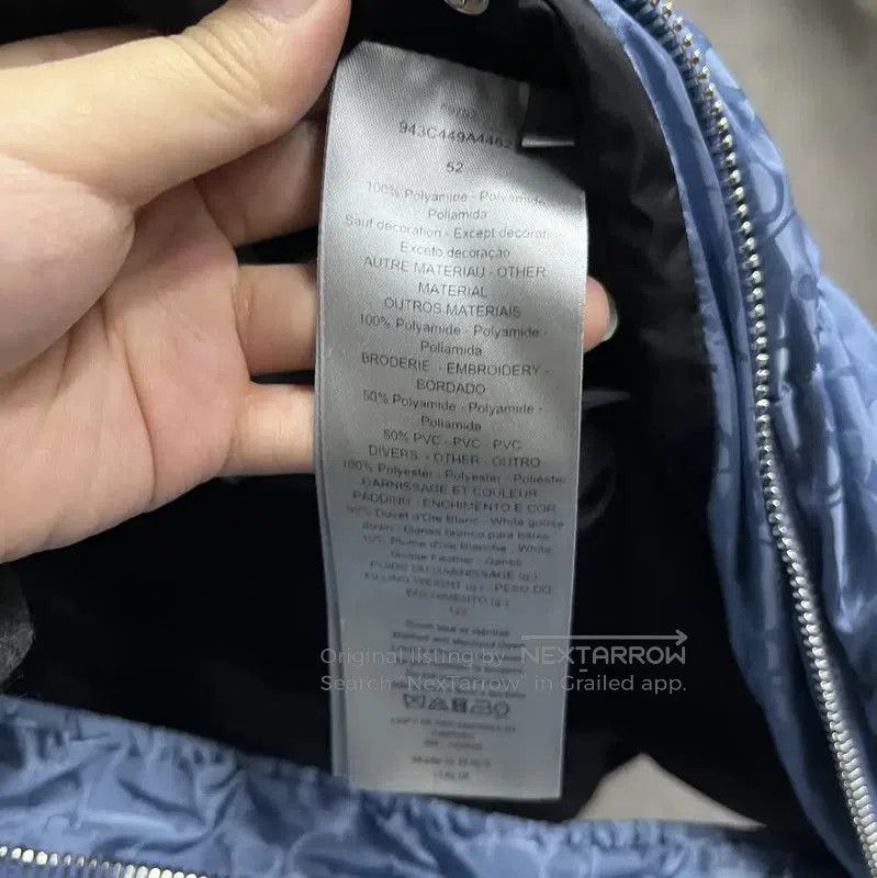 Dior Dior Men's Blue Cotton Puffer Jacket . Size US XL / EU 56 / 4 - 4 Thumbnail